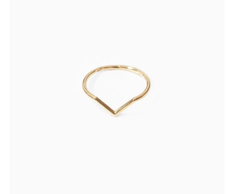 Ring V made of silver by V Design Lab