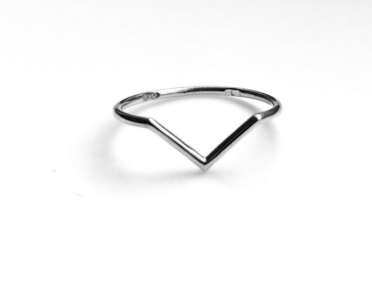 Ring V made of silver by V Design Lab