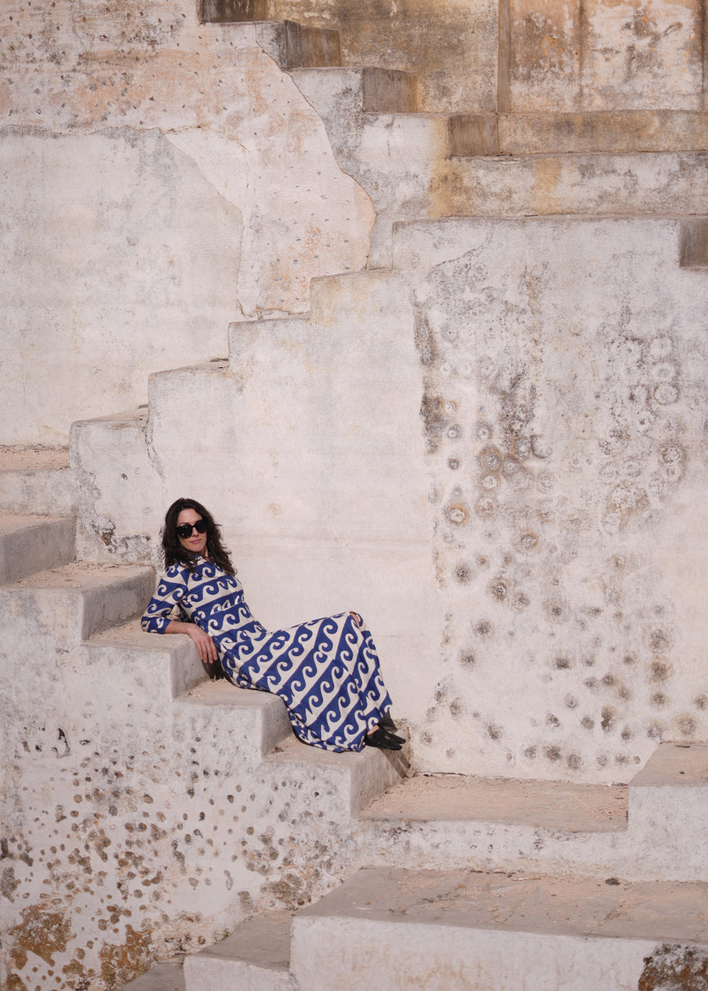 Robe Cilla imprimé Ocean Block de Komana