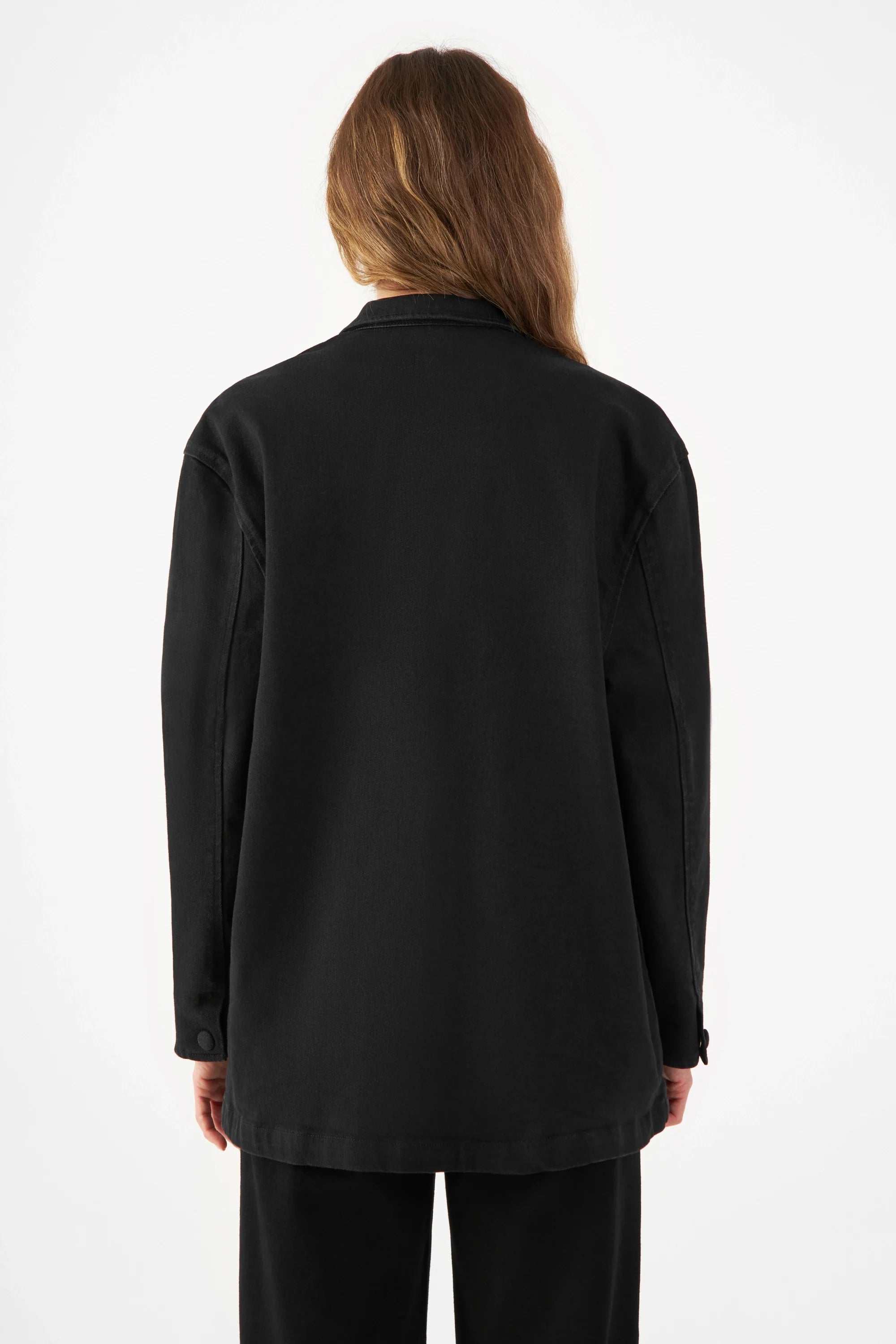 Schwarze Soft Denim Jacke Quiet aus Lyocell Tencel von Dawn Denim