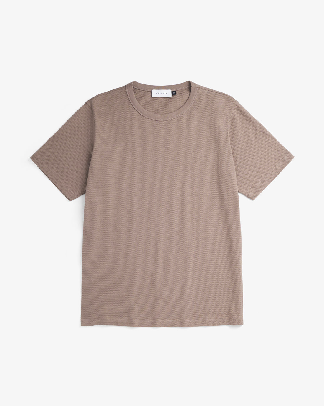 Braunes T-Shirt Waffel aus 100% Bio-Baumwolle von Rotholz