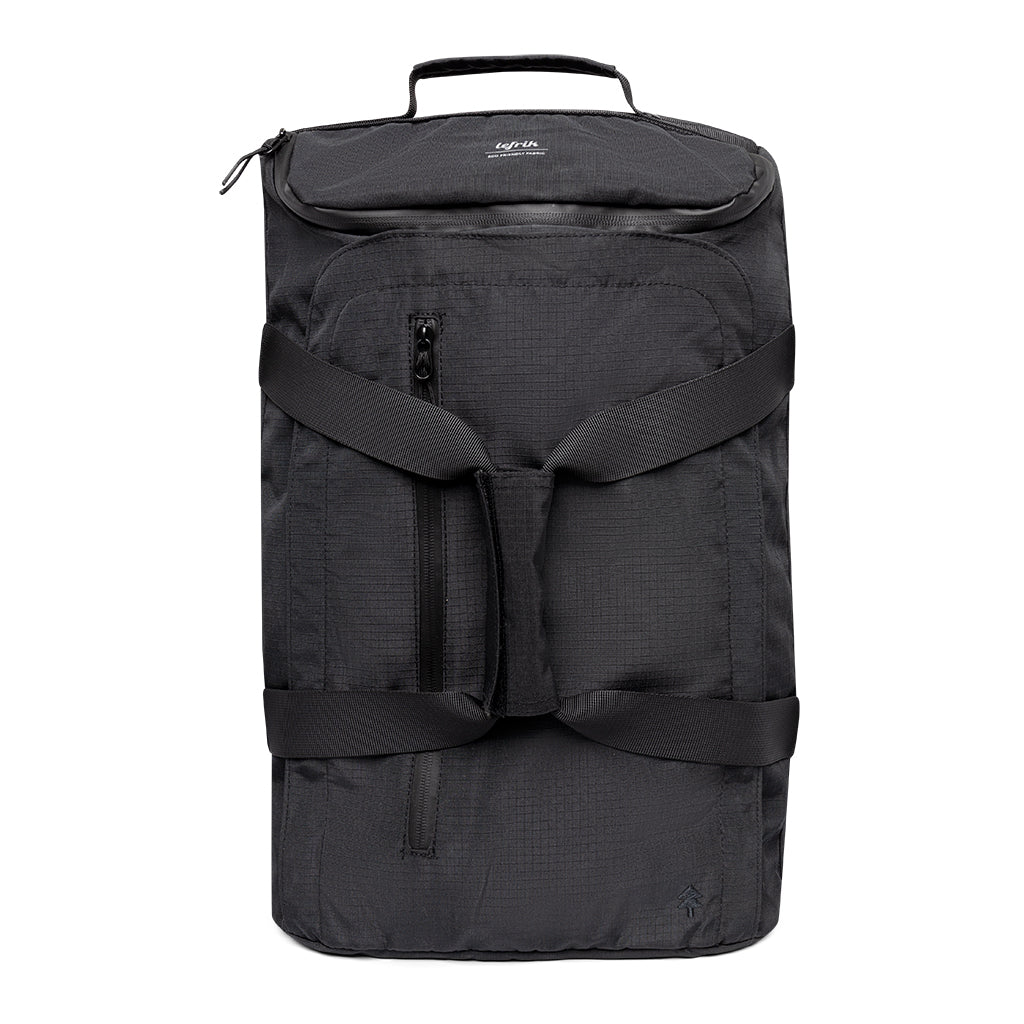 Sac à dos de voyage noir Wanderer Vandra en PET recyclé de Lefrik
