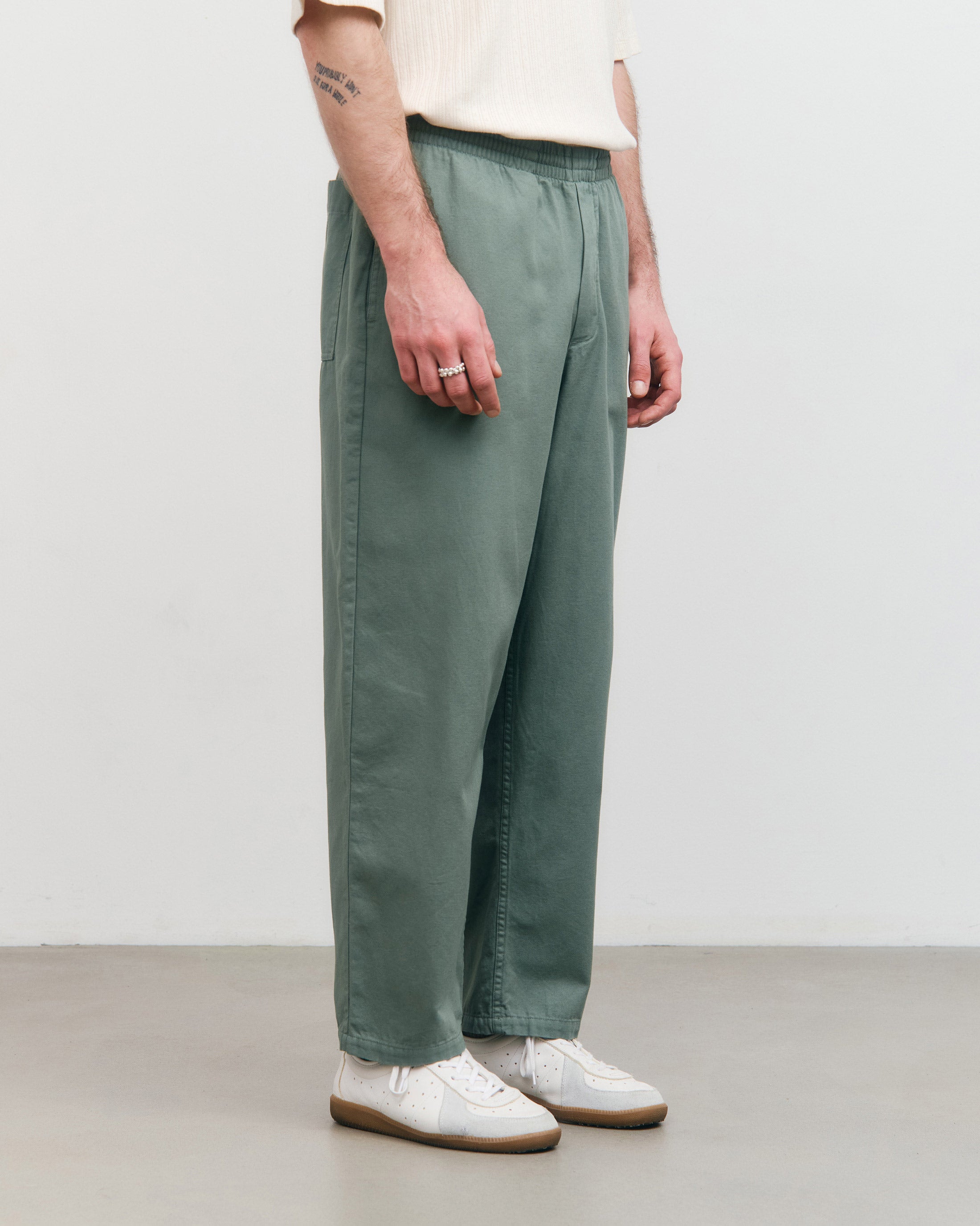 Pantalon vert en coton biologique Rotholz