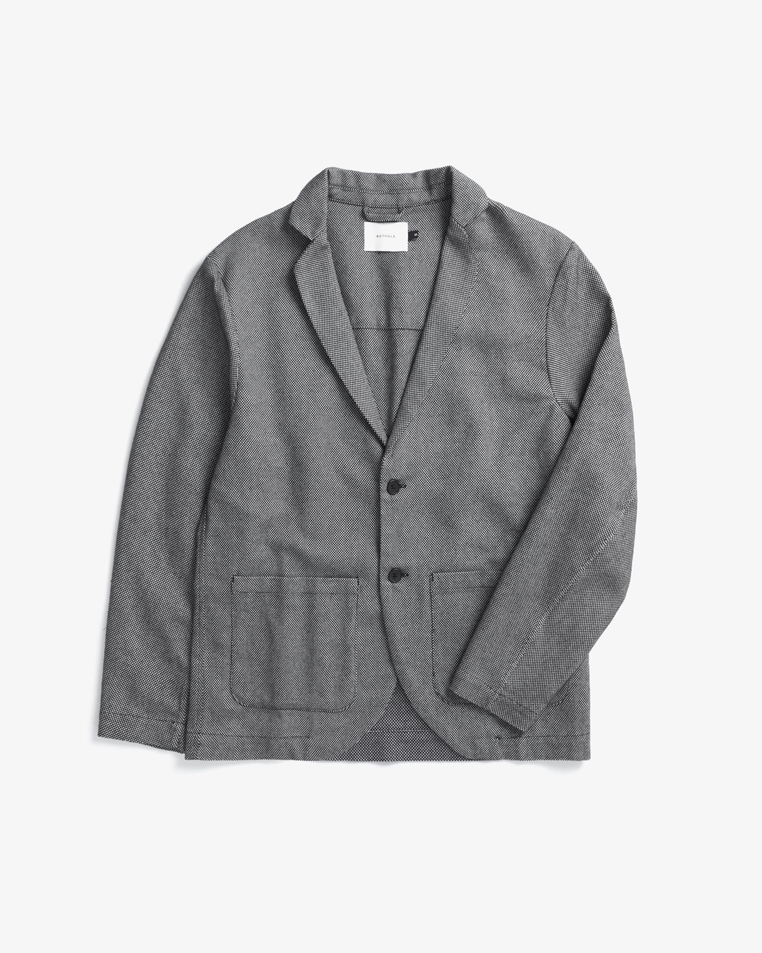 Gray, checked blazer workwear made from 100% organic cotton from Rotholz