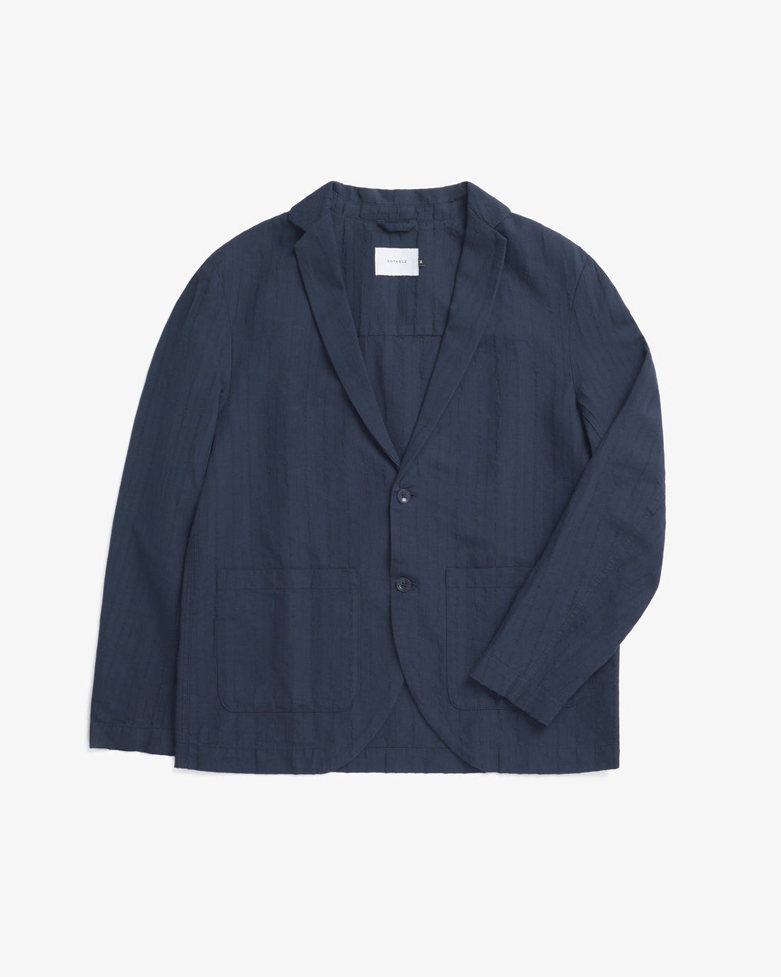 Blazer workwear bleu foncé en coton biologique et lin par Rotholz