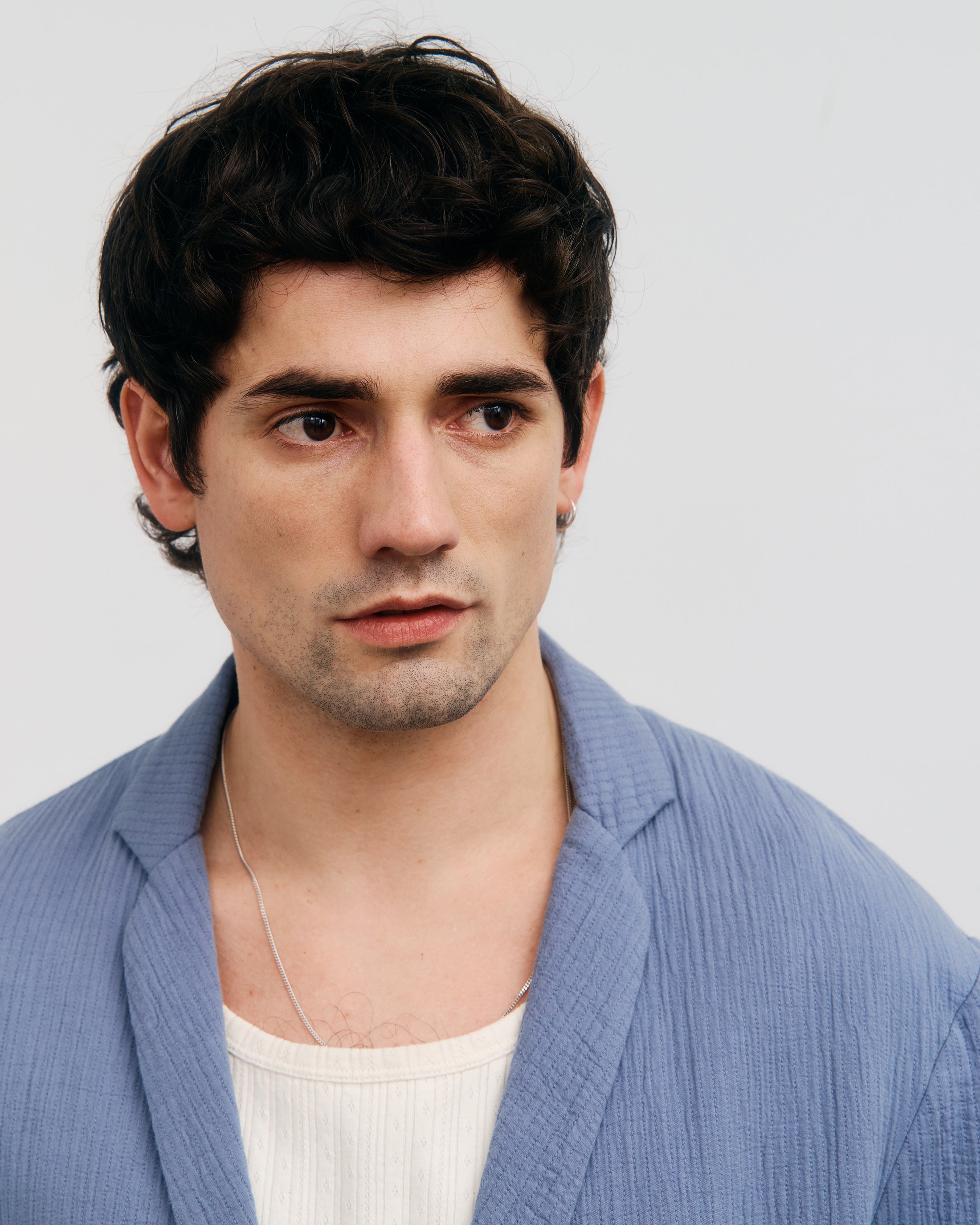 Hellblauer Blazer Workwear aus Bio-Baumwolle von Rotholz