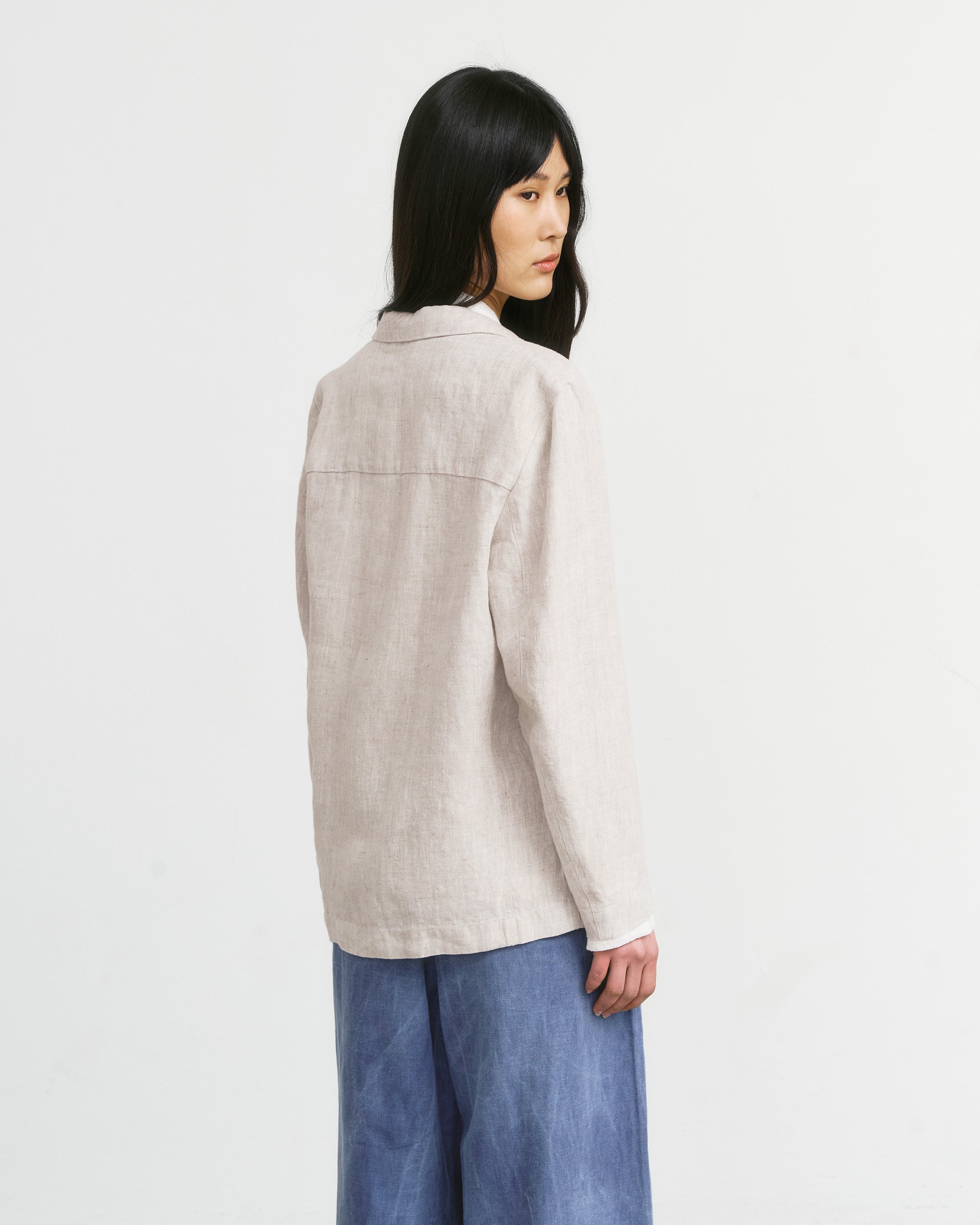 Heller Blazer Workwear aus Bio-Baumwolle und Leinen von Rotholz