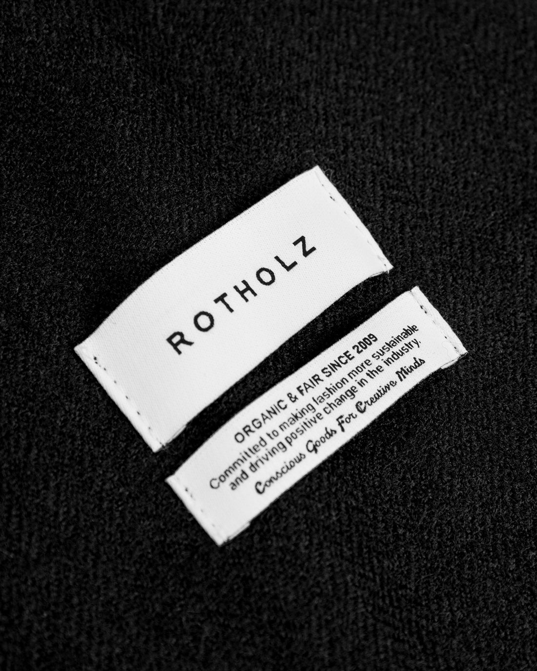 Webschal Merinowolle - Schwarz von Rotholz