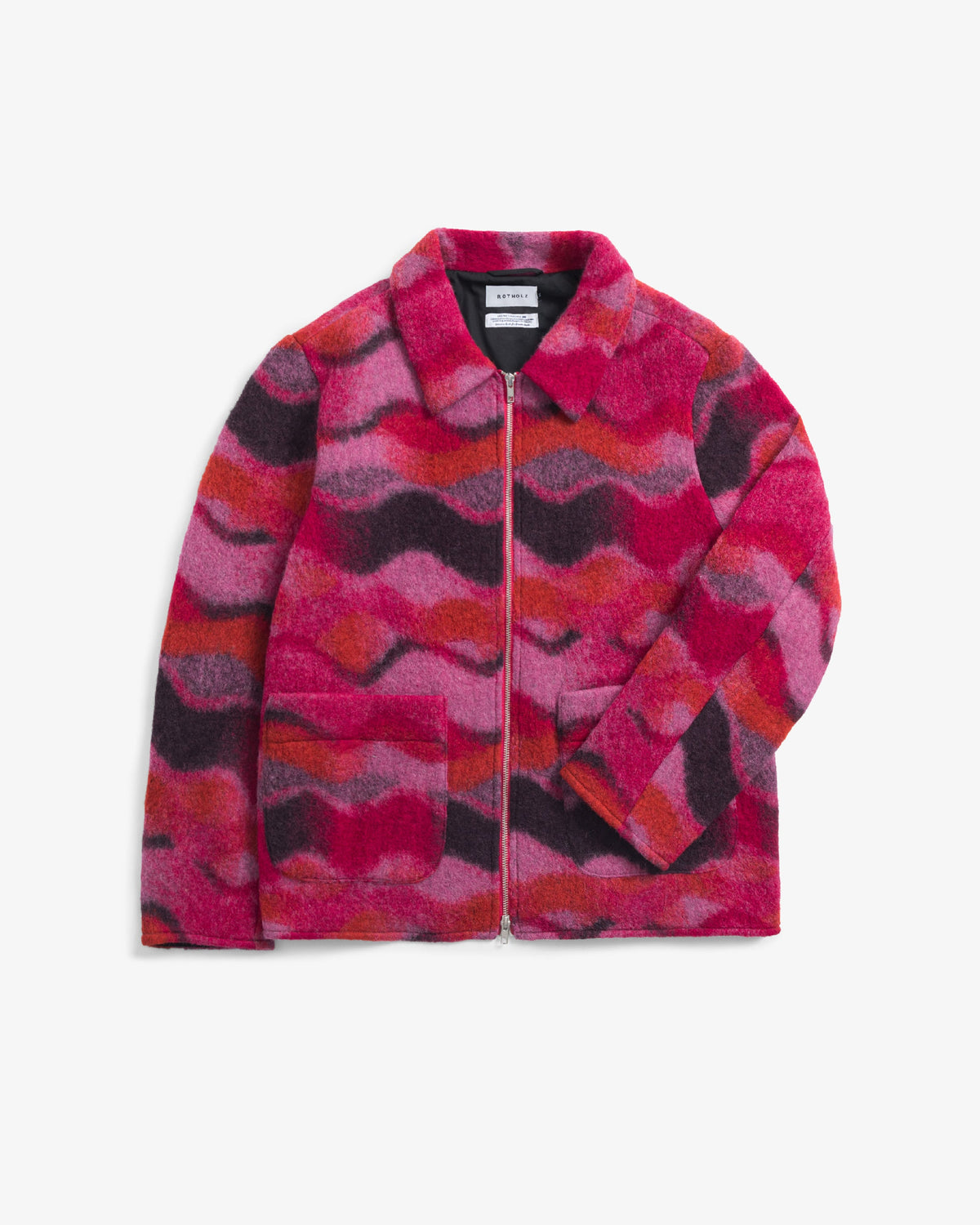 Workwear Jacke Wollmischung (Bio Wolle und Bio Baumwolle) in Wavy Pink von Rotholz
