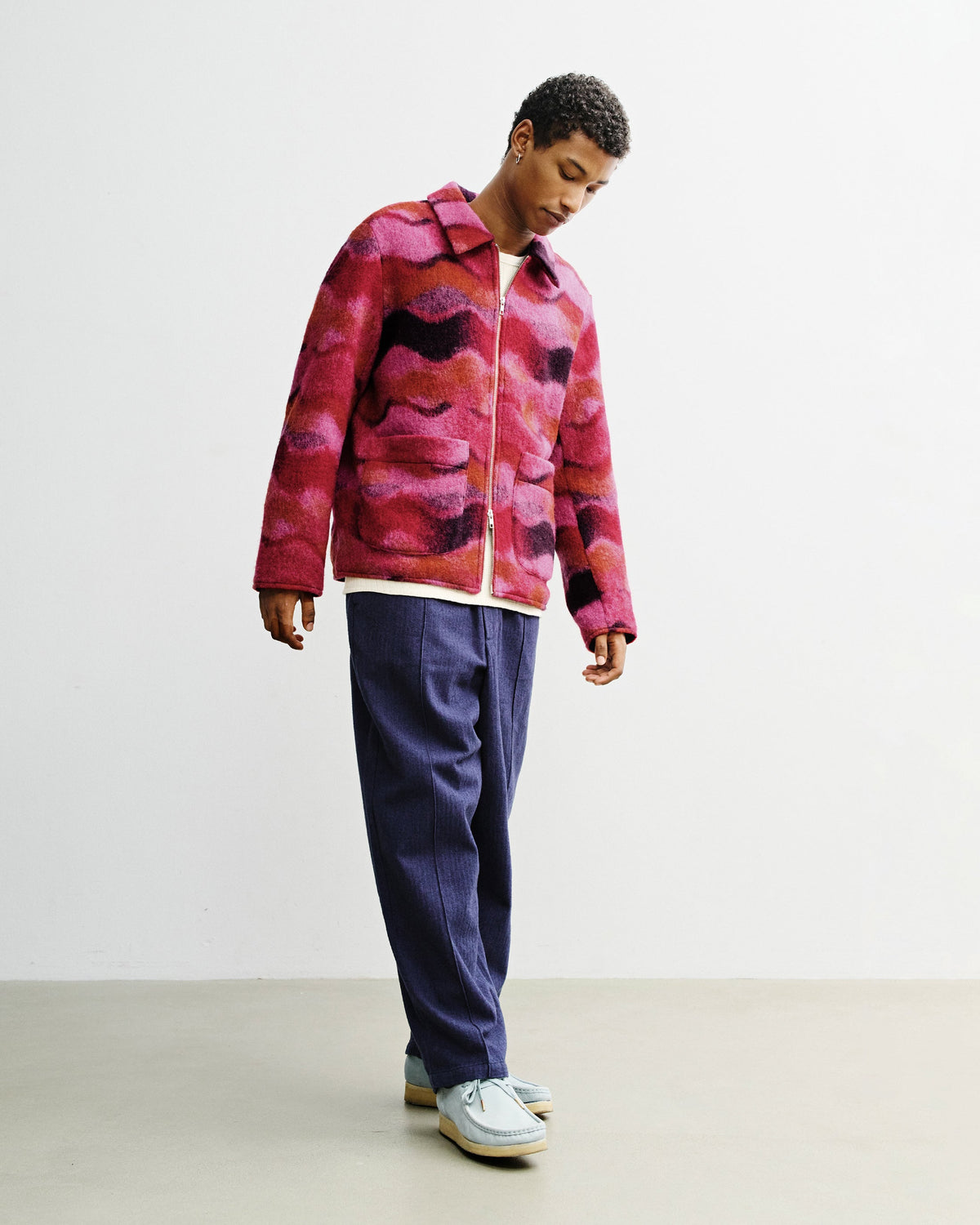 Workwear Jacke Wollmischung - Wavy Pink von Rotholz