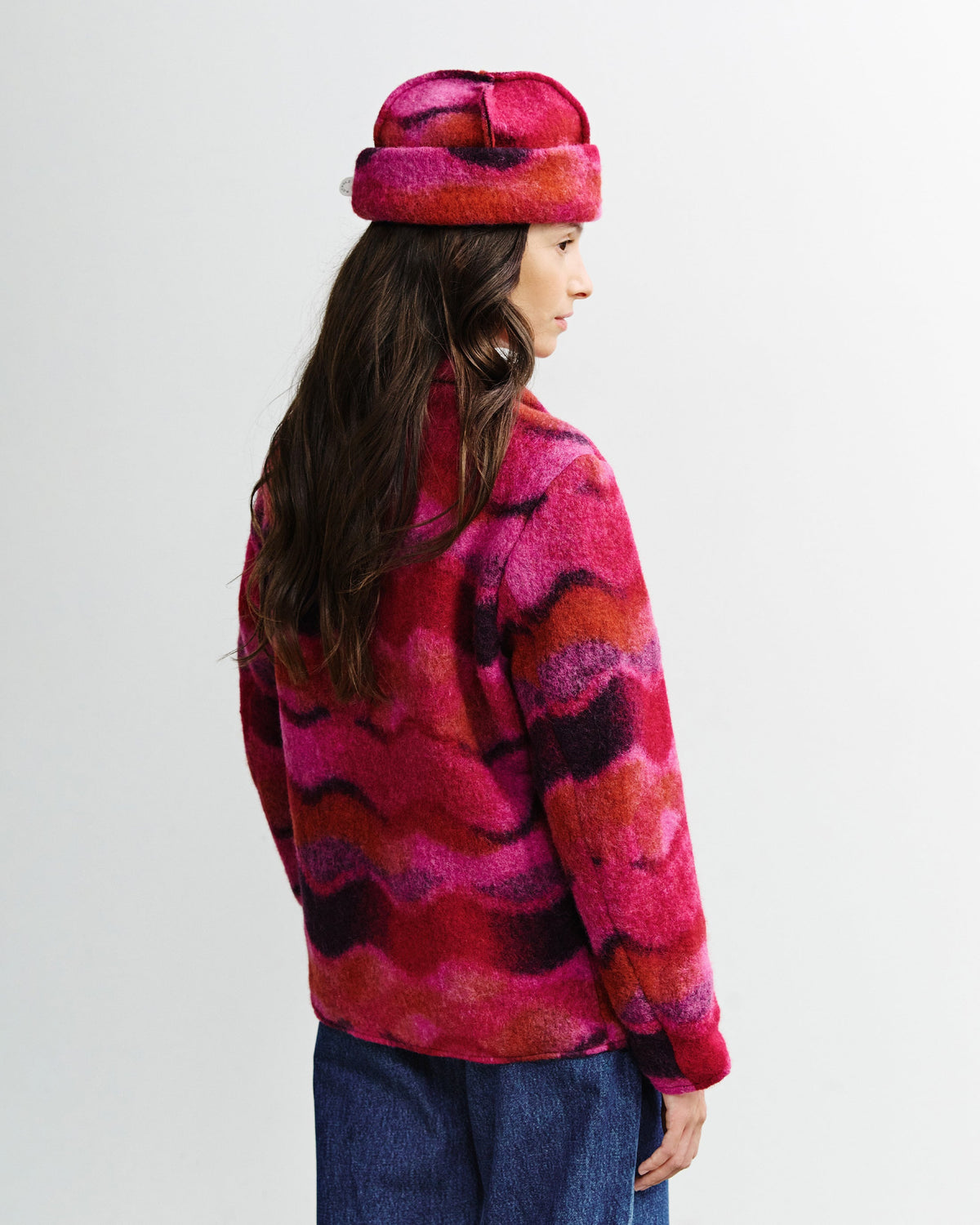 Workwear Jacke Wollmischung (Bio Wolle und Bio Baumwolle) in Wavy Pink von Rotholz
