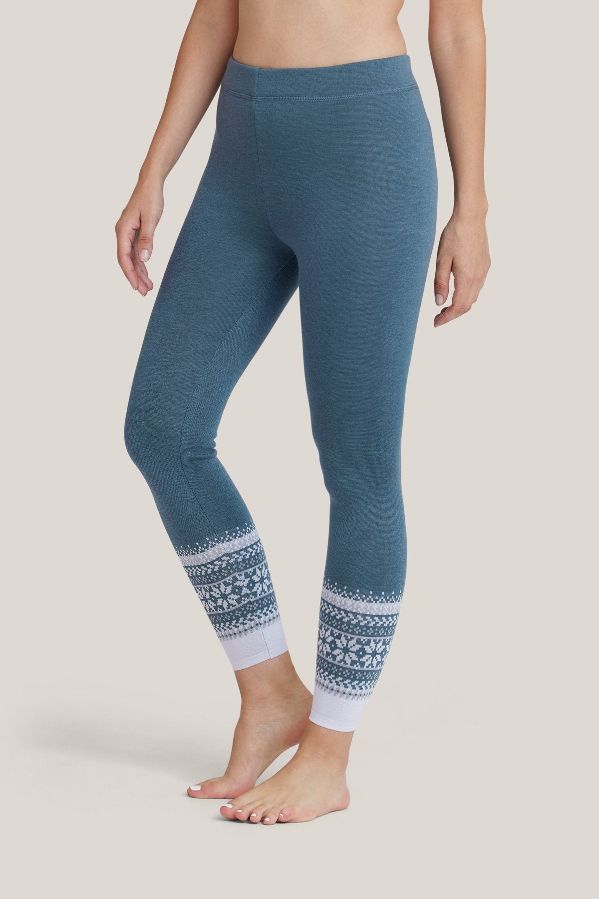 Gray-blue Astrid leggings made of Merino &amp; Tencel from Tidløs