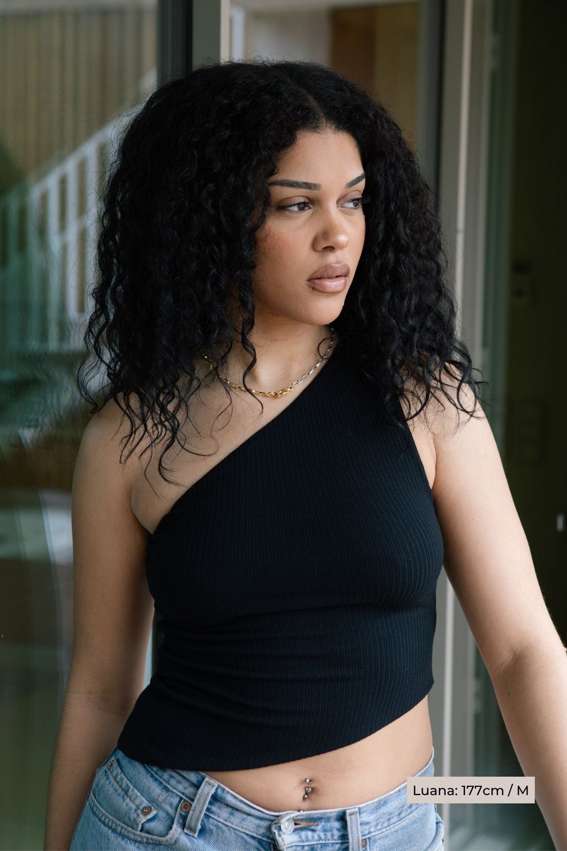 Asymmetrical One - Shoulder Top Modal - Black - Narah Soleigh | Luxe Line