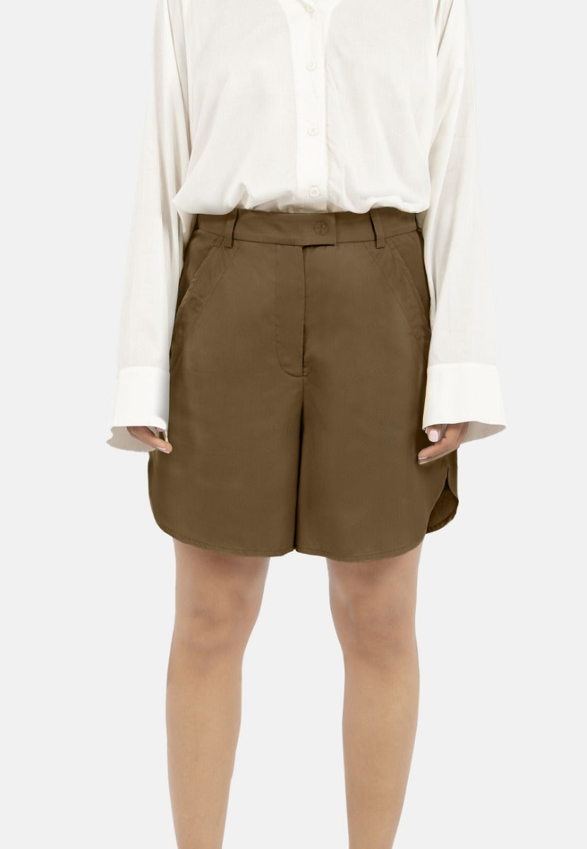 Brown shorts Auckland made of 100% Tencel by 1 People