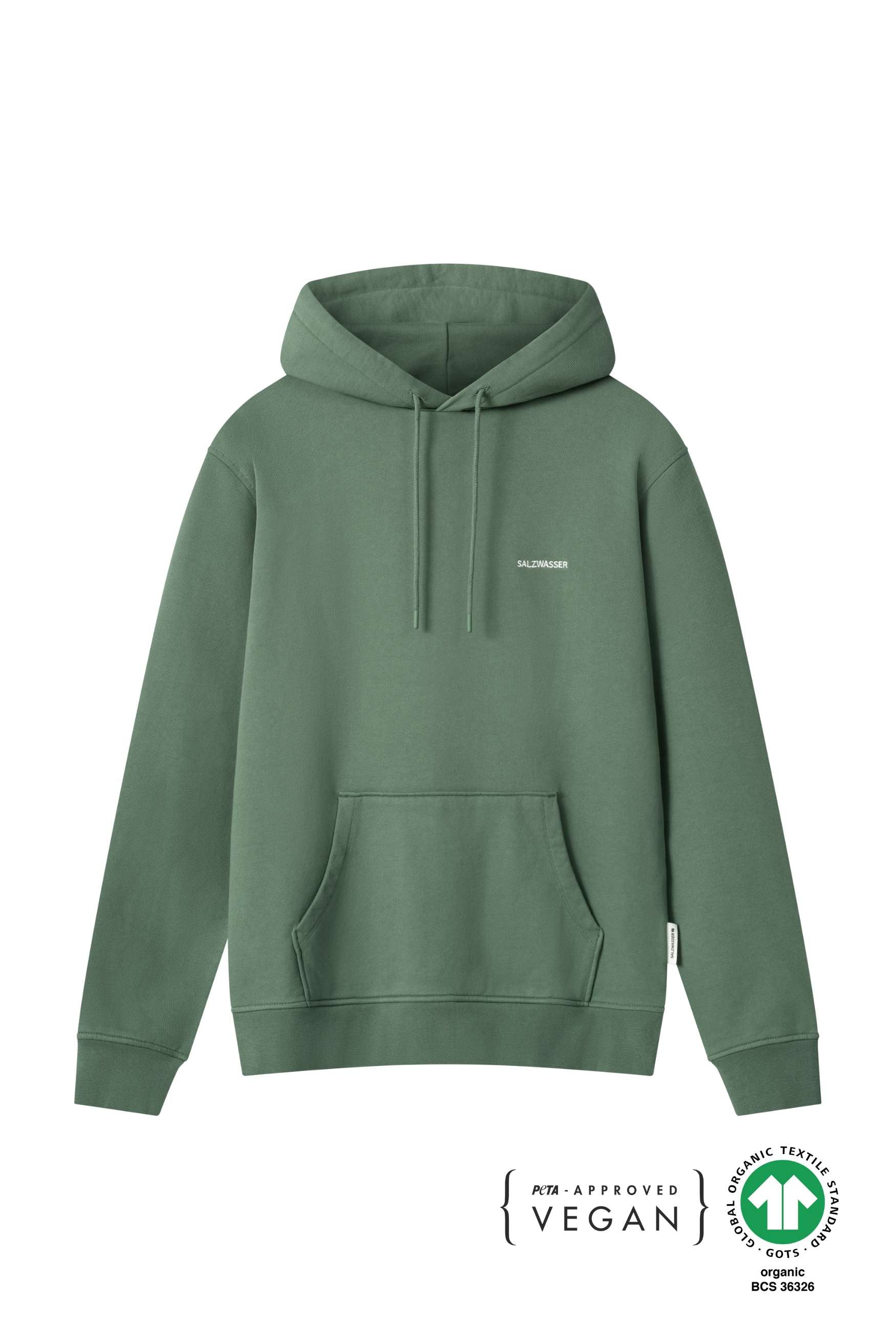 Grüner Hoodie Kap aus Bio-Baumwolle von Salzwasser