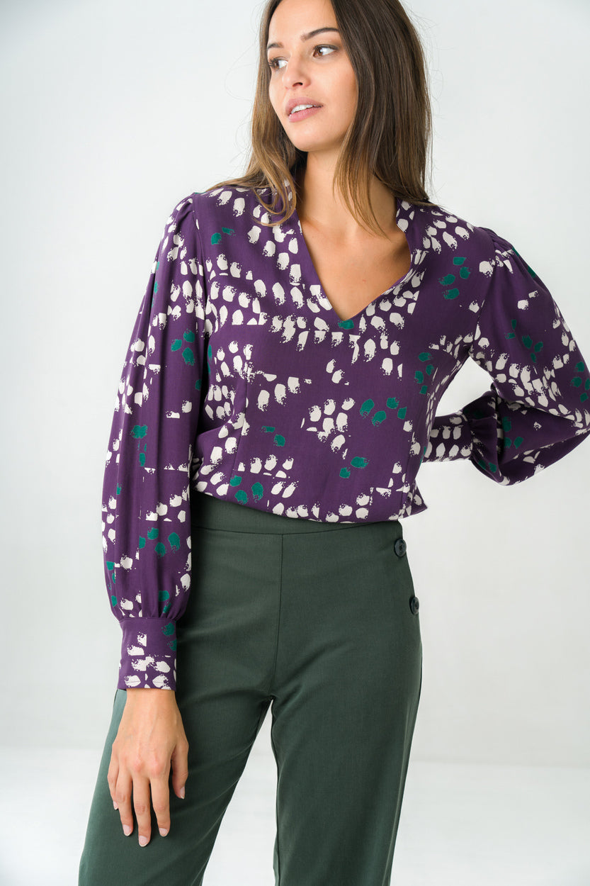 Purple blouse Orchidée made of 100% Tencel by Avani