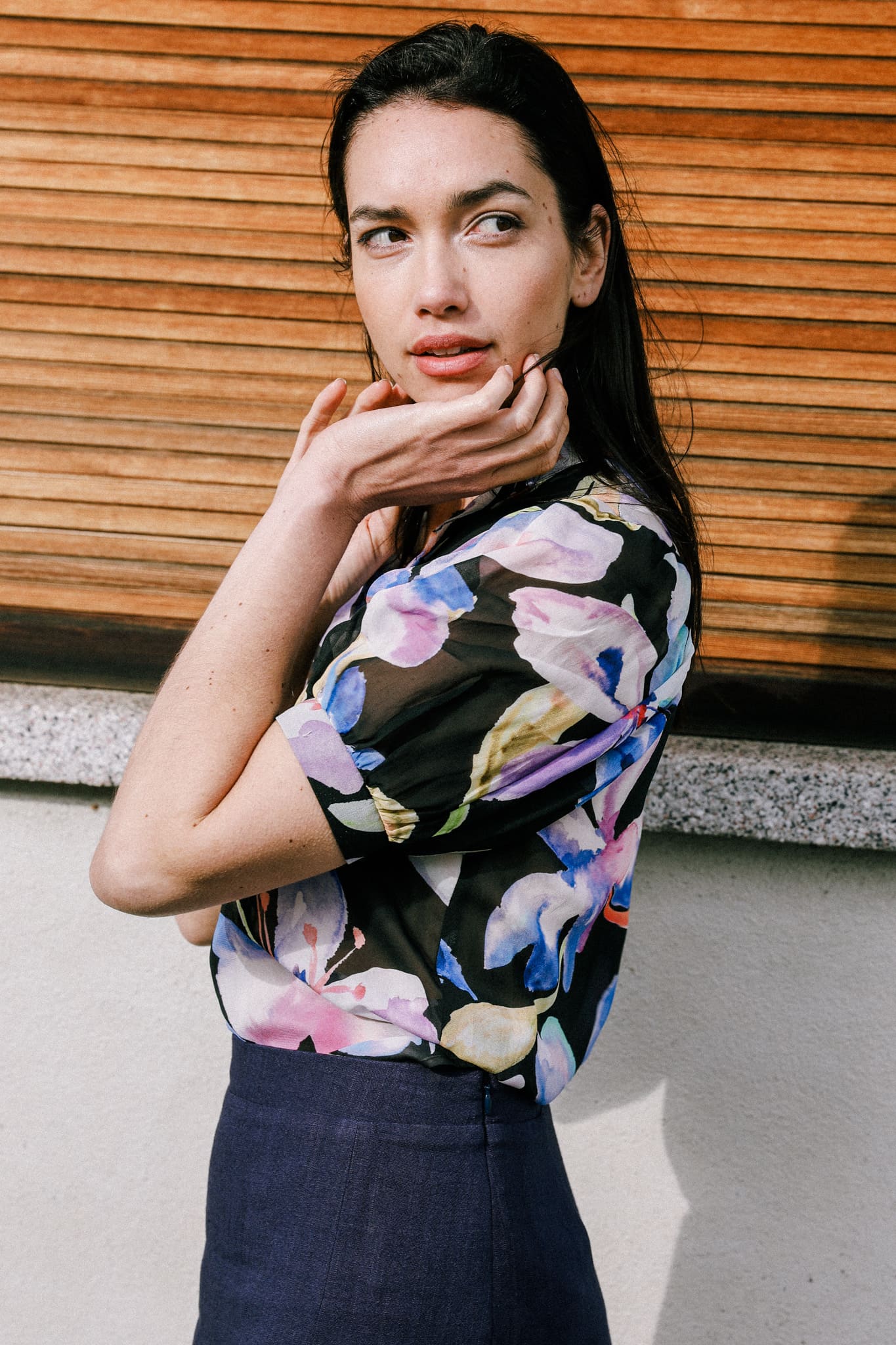 Schwarze Bluse Magnolia aus 100% Ecovero von Avani