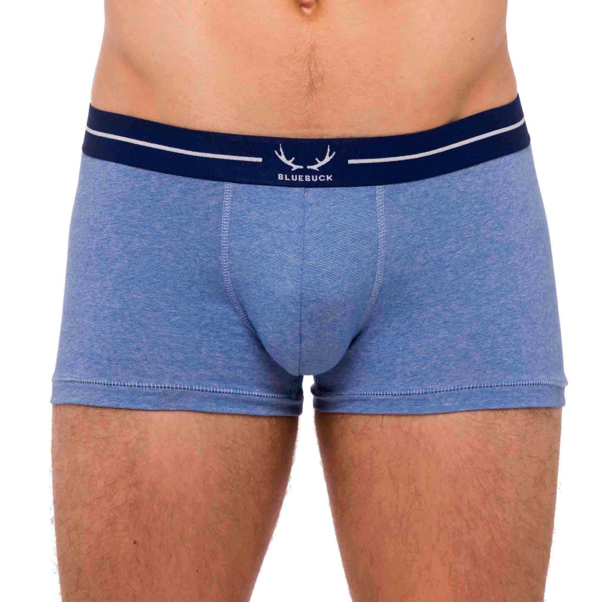 Boxer homme bleu arctique en coton bio et seaqual - BLUEBUCK