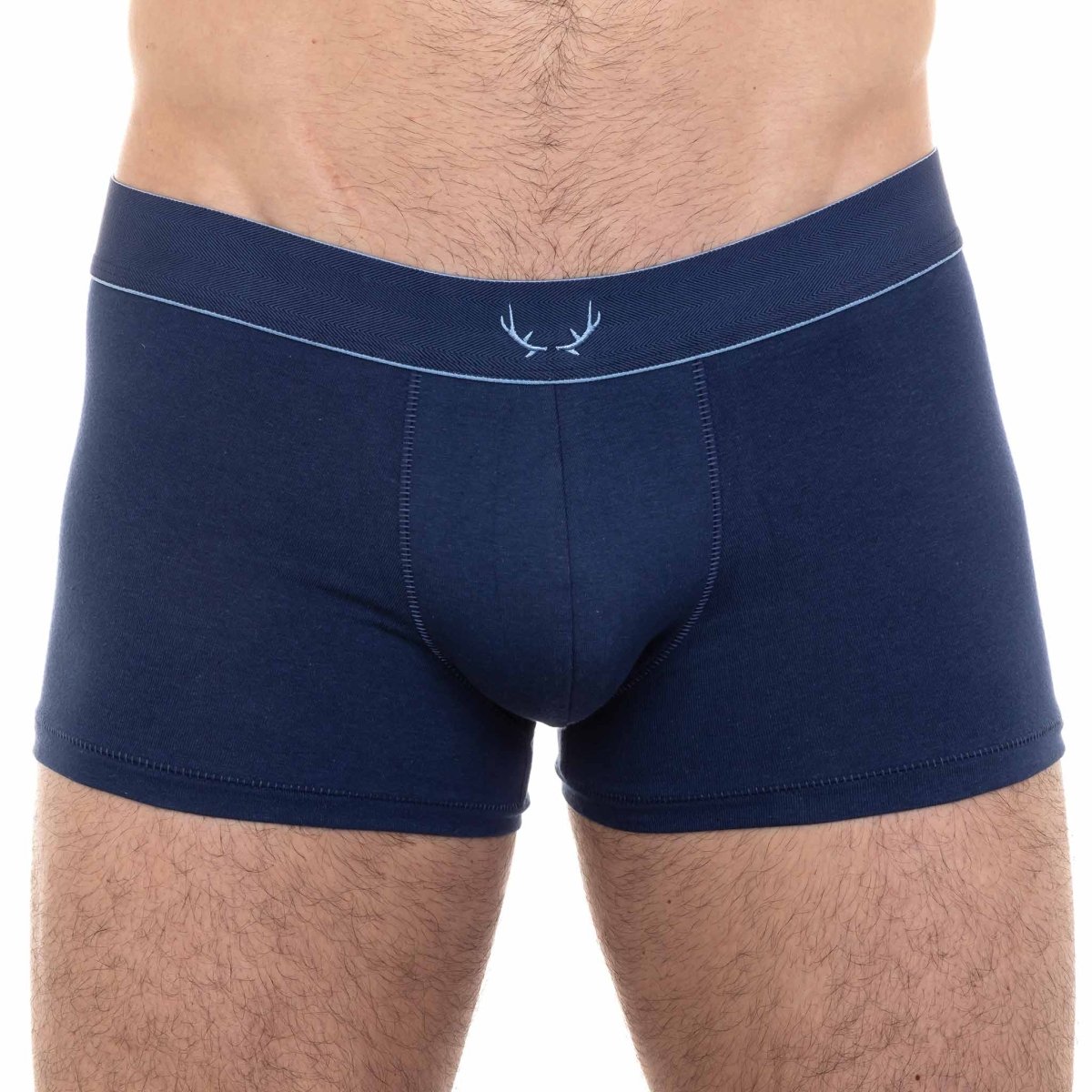 Boxer homme bleu foncé en coton recyclé - BLUEBUCK