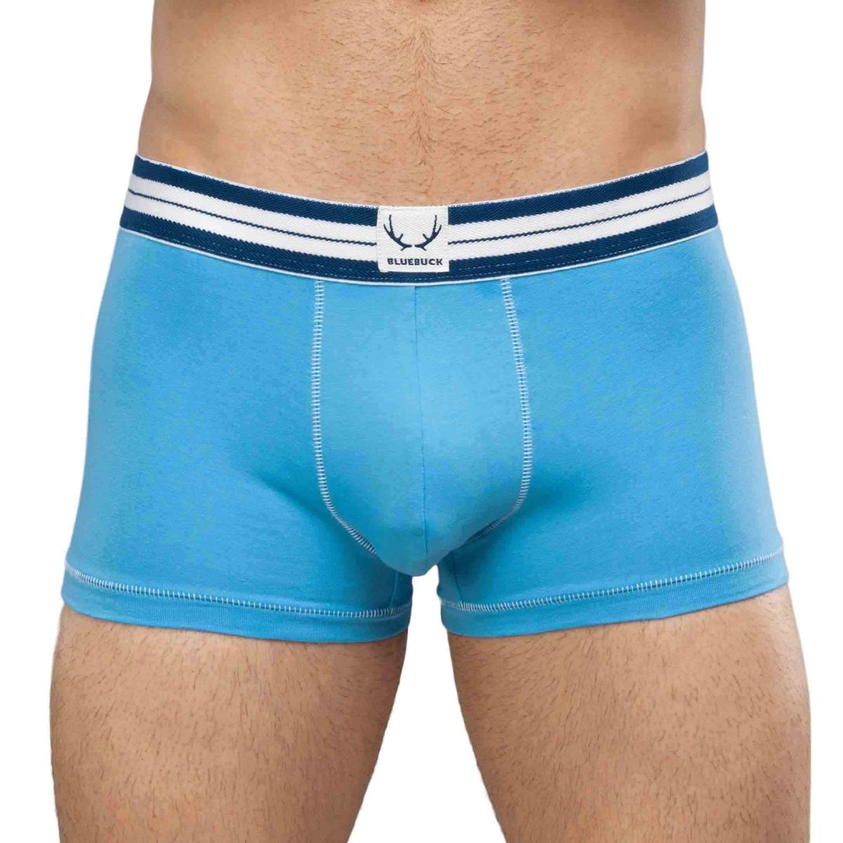 Boxer homme classique bleu ciel en coton bio - BLUEBUCK