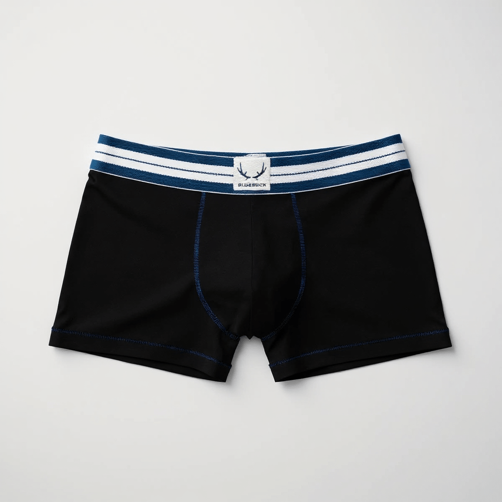 Boxer homme noir en coton bio - BLUEBUCK