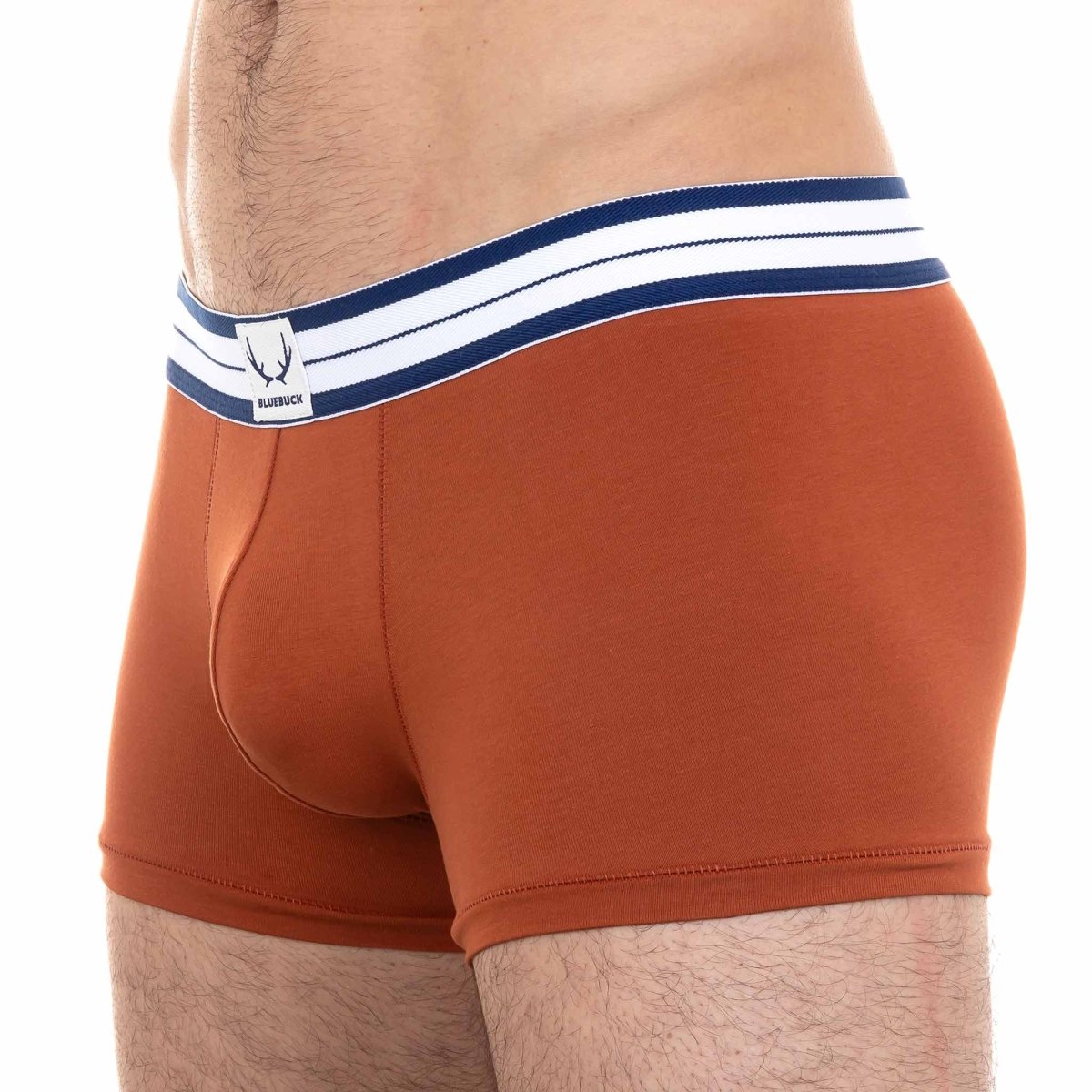 Boxer homme rouge brique en coton bio - BLUEBUCK