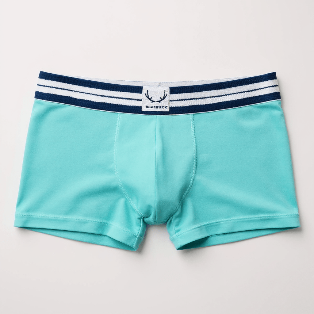 Boxer homme turquoise en coton bio - BLUEBUCK