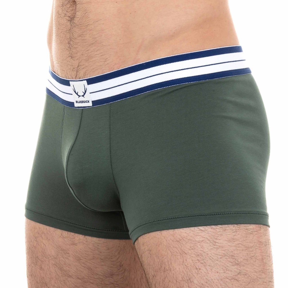 Boxer homme vert foncé en coton bio - BLUEBUCK