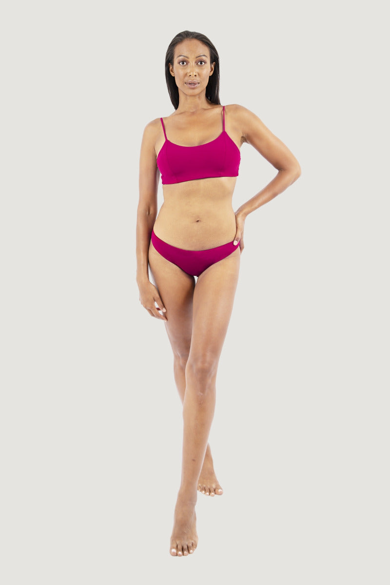 Rotviolettes Bikini Canggu DPS aus Econyl® Regenerated Nylon 1 People