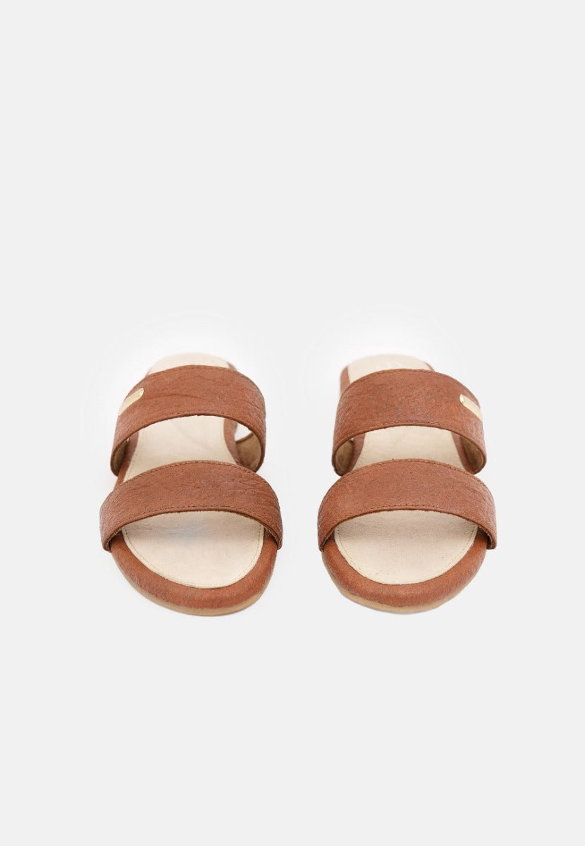 Brown sandals Capri PRJ made of Piñatex® by 1 People