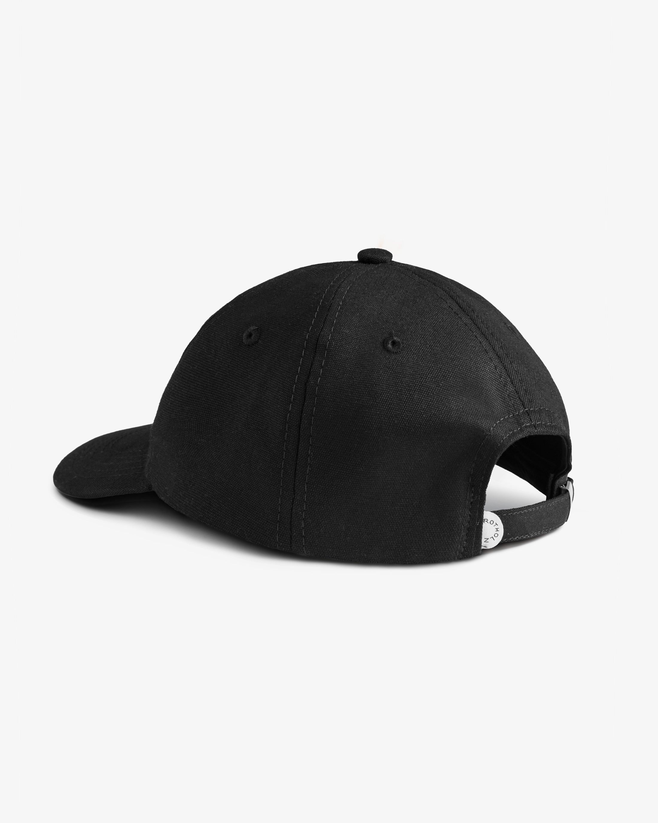 Schwarze Cap Classic aus Bio-Baumwolle von Rotholz /Classic Cap Bio Baumwolle - Schwarz