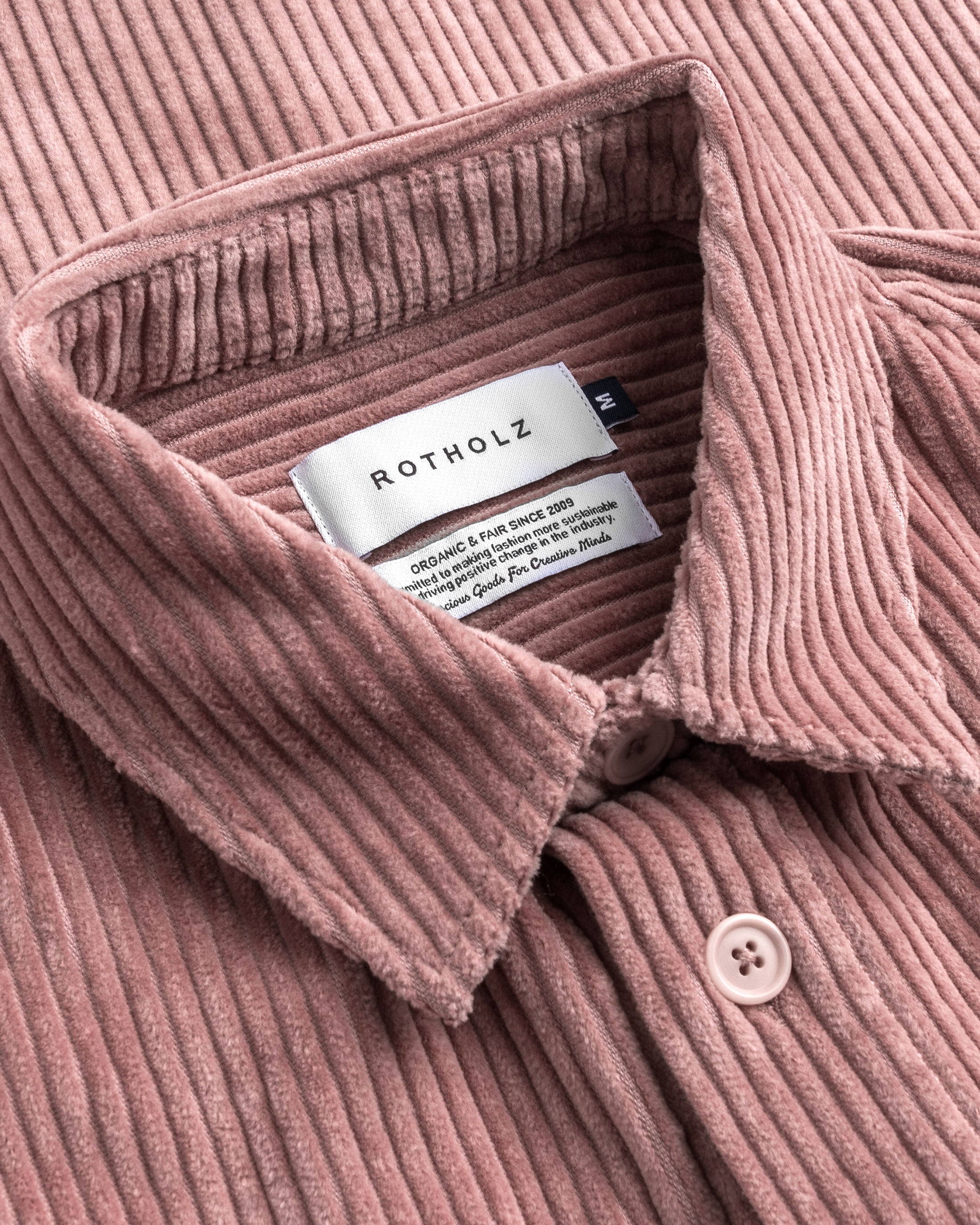 Pinkes Hemd Cord aus Bio-Baumwolle von Rotholz