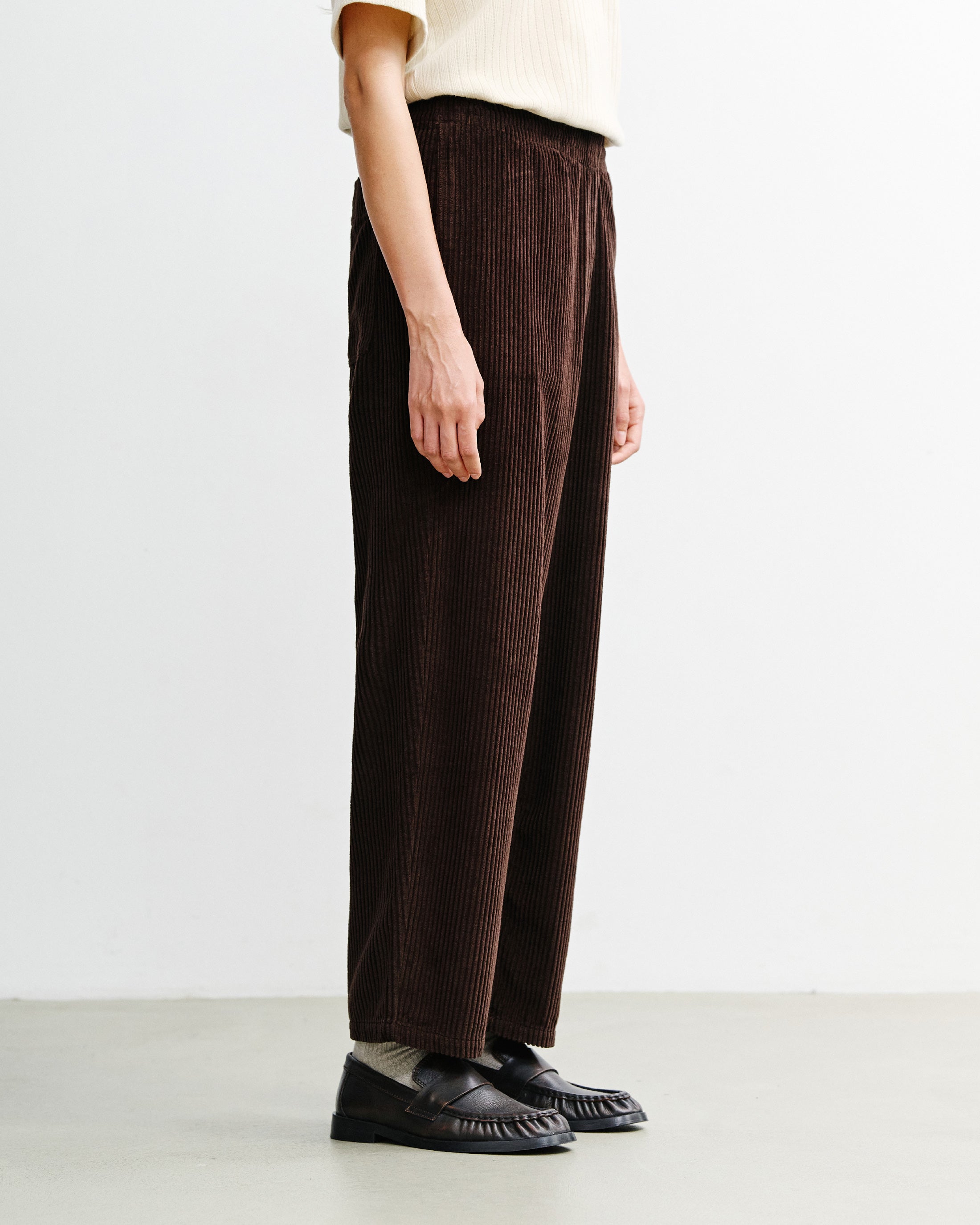 Braune Cordhose Weit aus Bio-Baumwolle von Rotholz