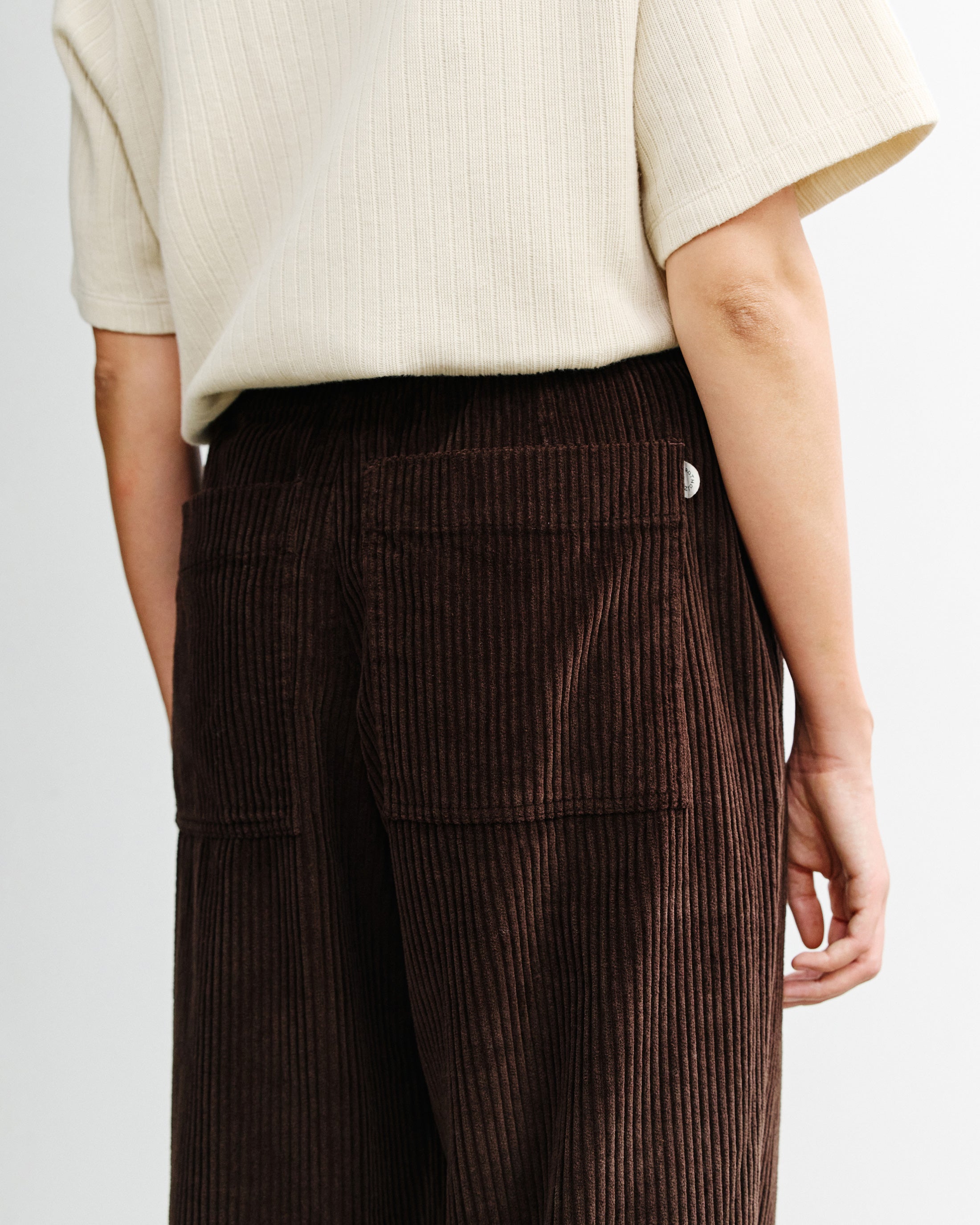 Braune Cordhose Weit aus Bio-Baumwolle von Rotholz