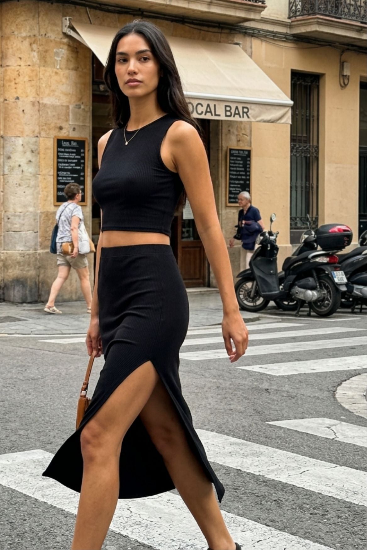 Crop Top Claire Modal - Black - Narah Soleigh | Luxe Line