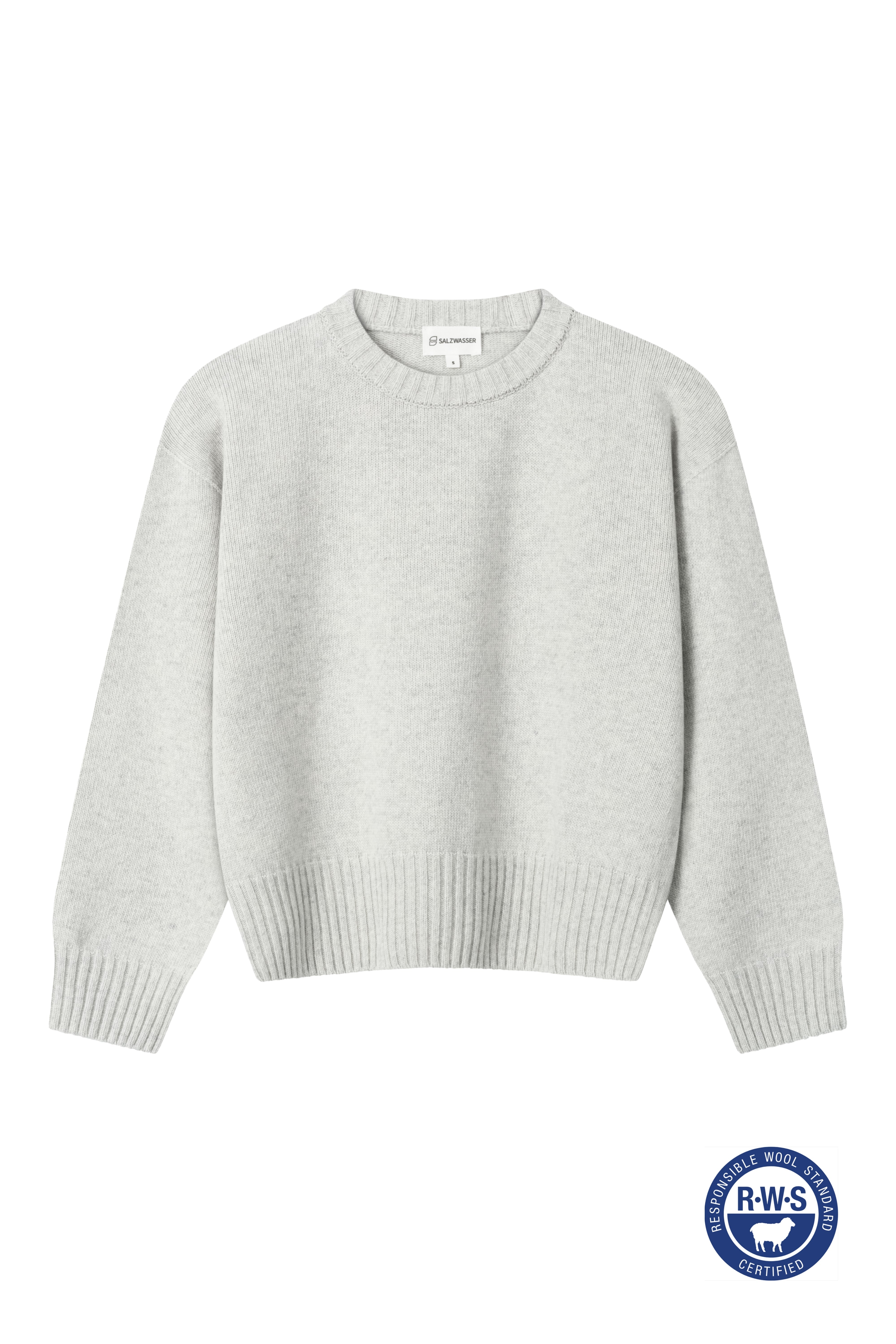 Wollpullover Vale Grau-meliert von Salzwassee