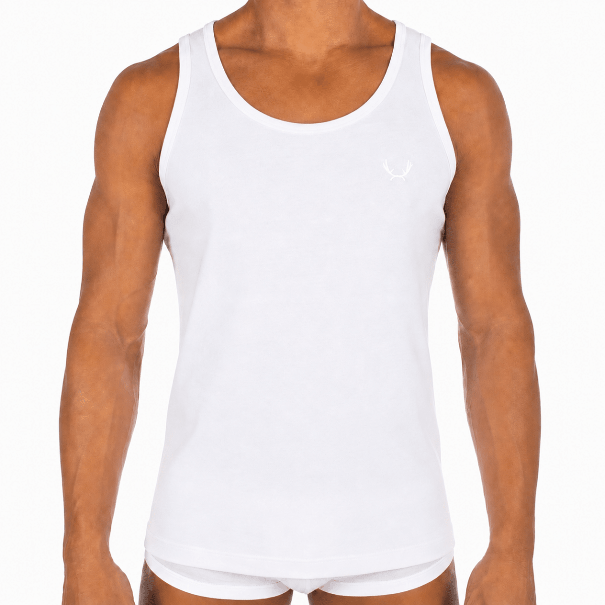 Débardeur homme blanc en coton bio - BLUEBUCK
