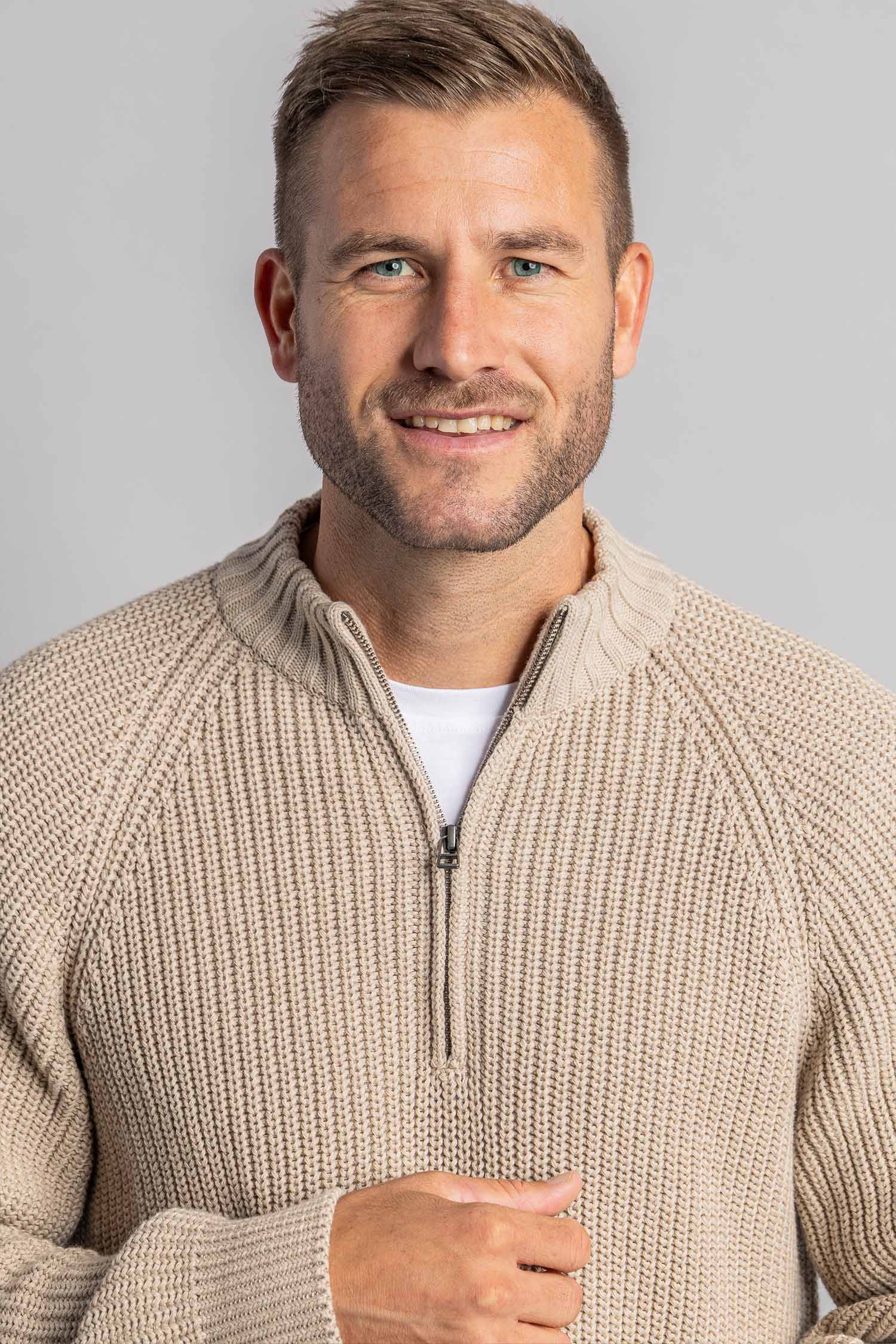 Knit Quarter Zip aus Bio Baumwolle von Dirts