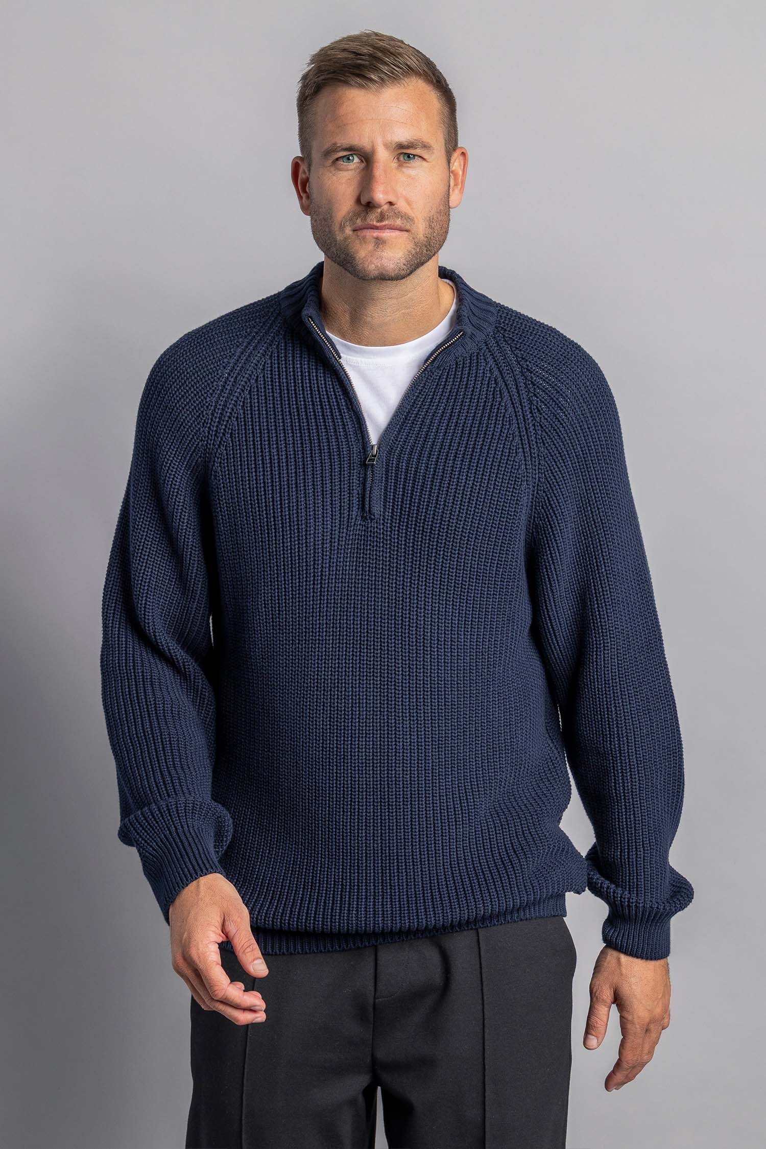 Knit Quarter Zip aus Bio Baumwolle von Dirts