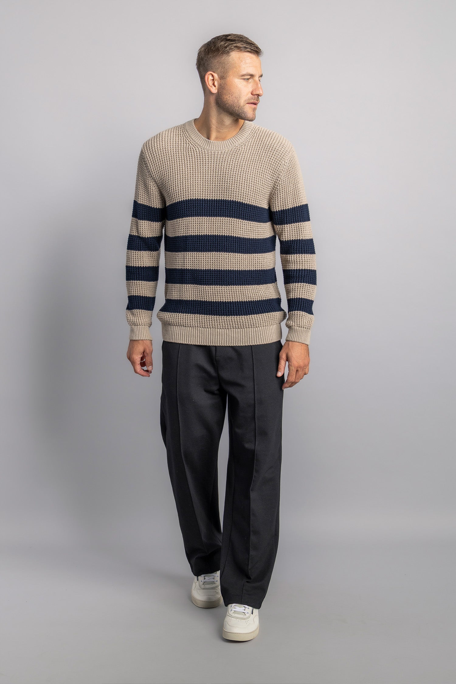 Knit Striped Crewneck aus Bio Baumwolle von Dirts