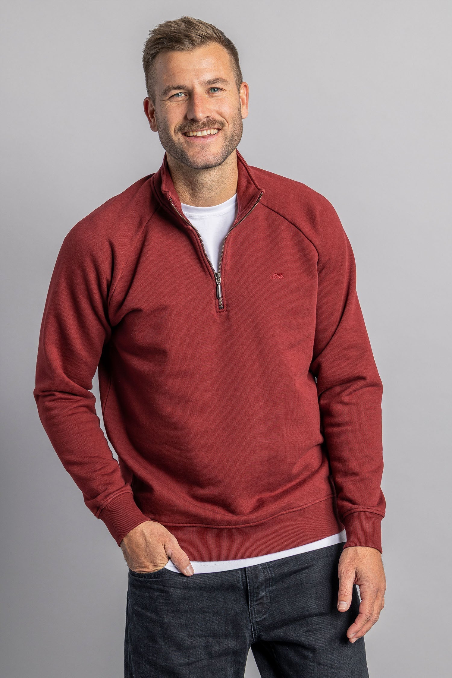 Quarter Zip Raglan aus Bio Baumwolle von Dirts