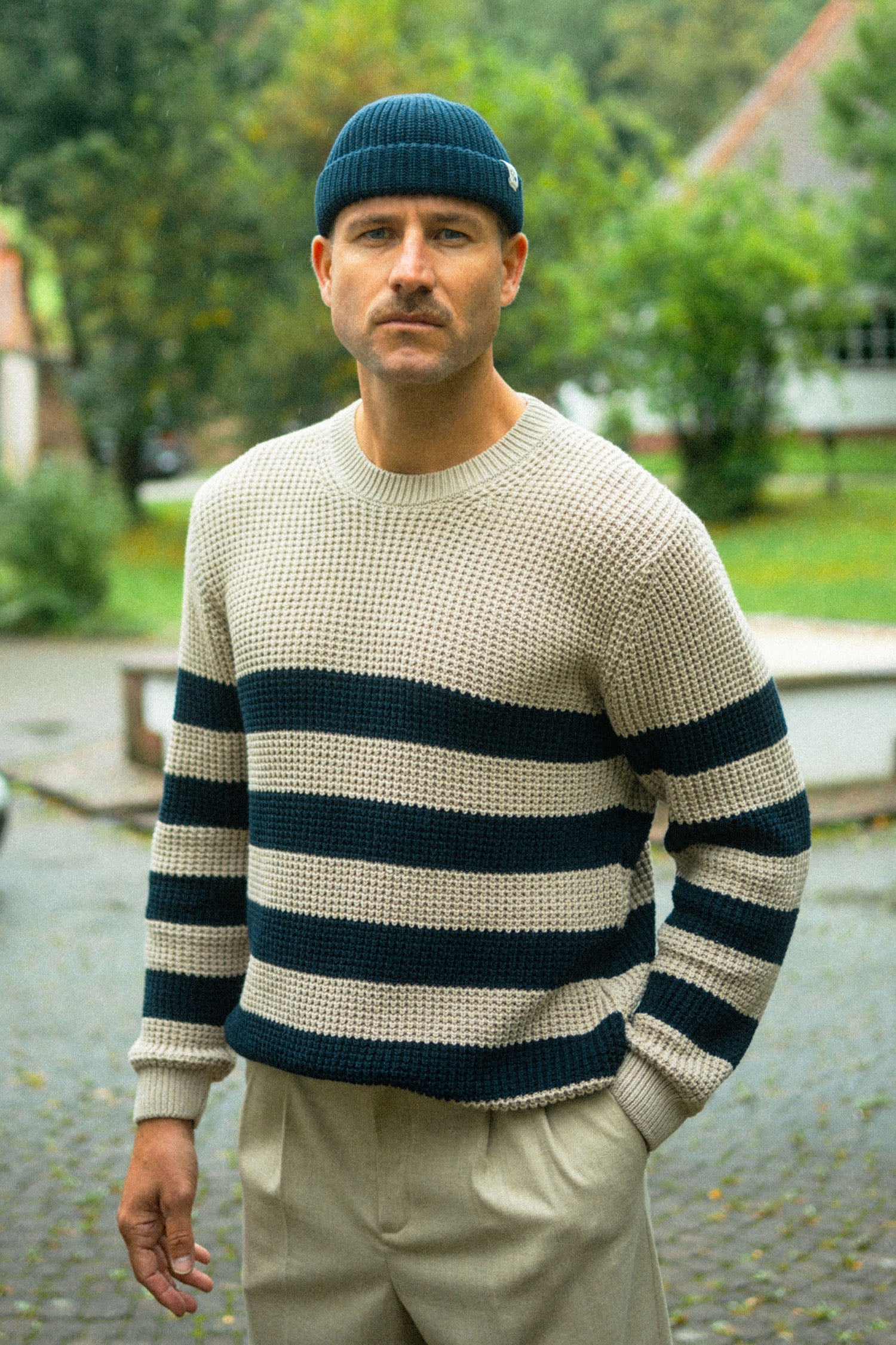 Knit Striped Crewneck aus Bio Baumwolle von Dirts
