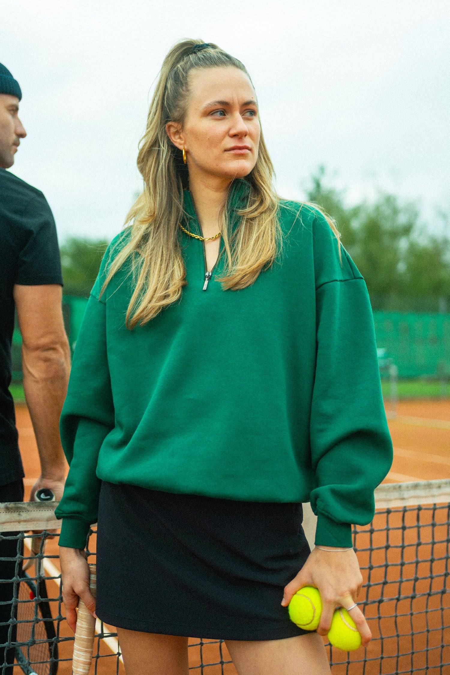 Quarter Zip Sweater Oversized aus Bio Baumwolle von Dirts