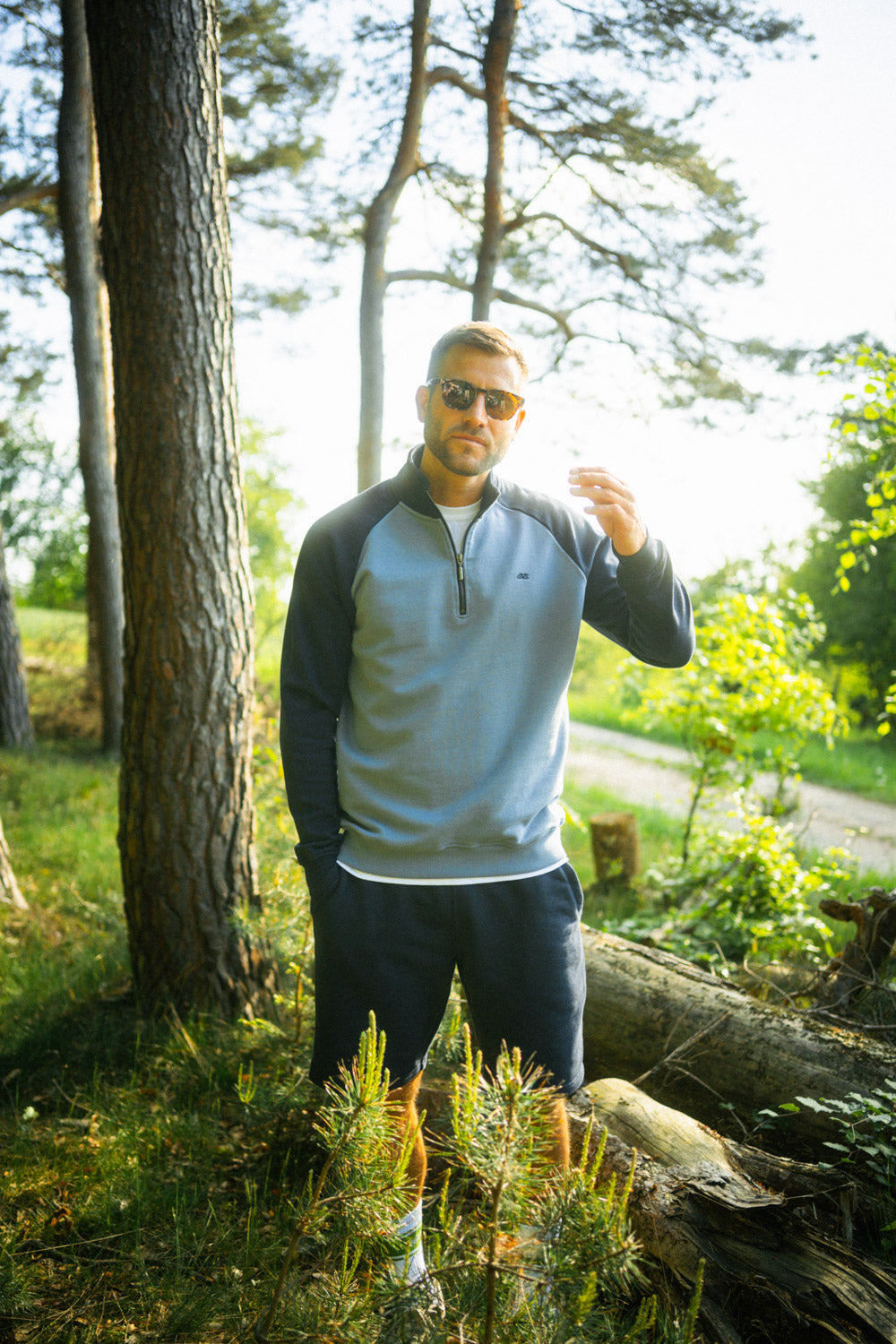 Colorblock Quarter Zip Sweater aus 100% Bio-Baumwolle von Dirts