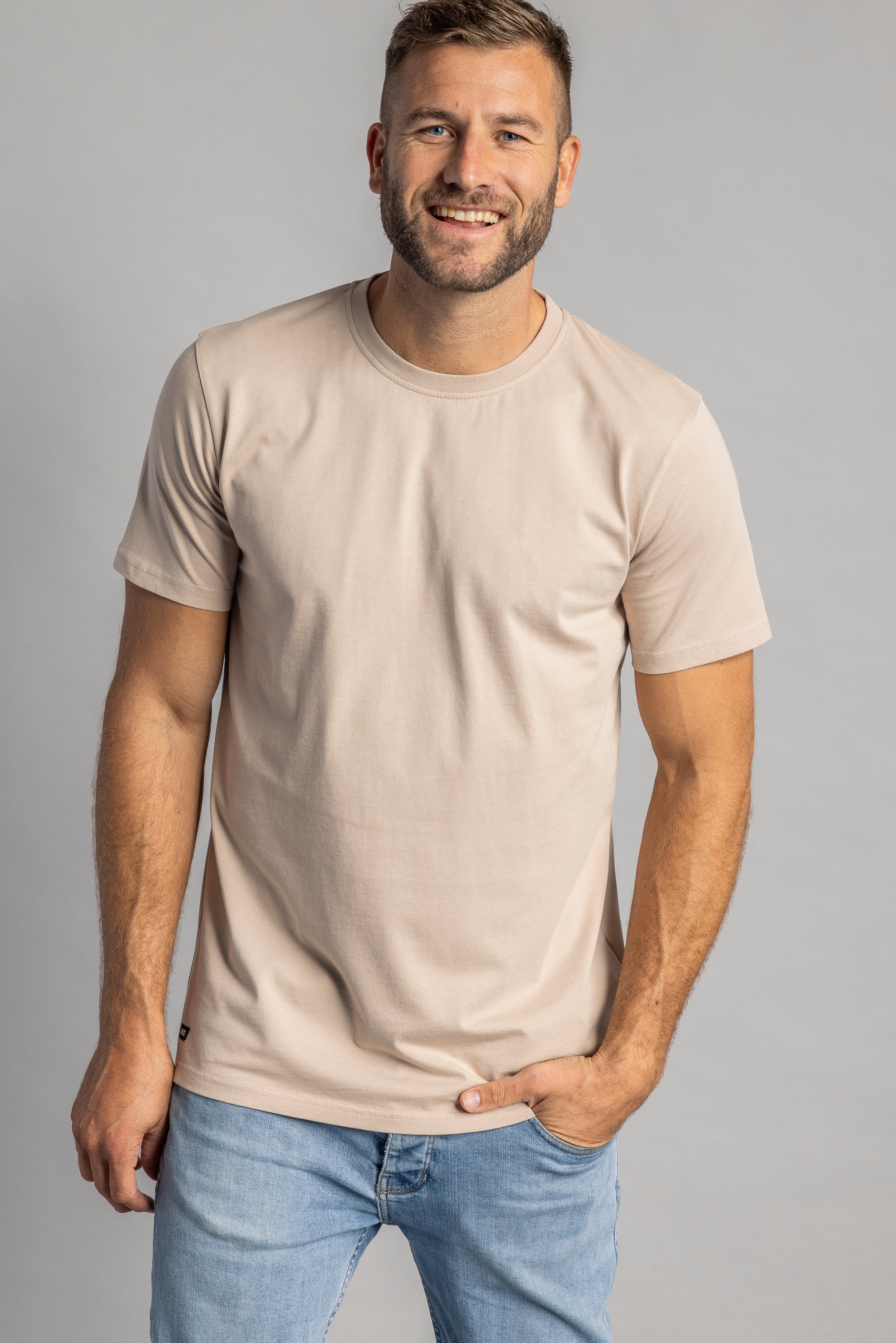 T-shirt vierge premium SLIM, Oyster