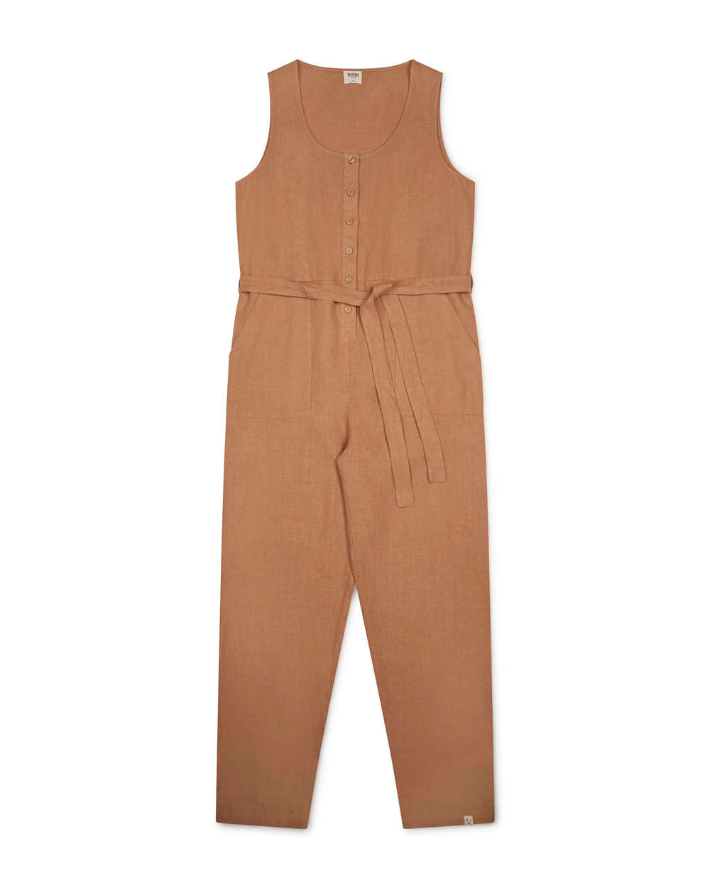 Brown linen hazel jumpsuit from Matona