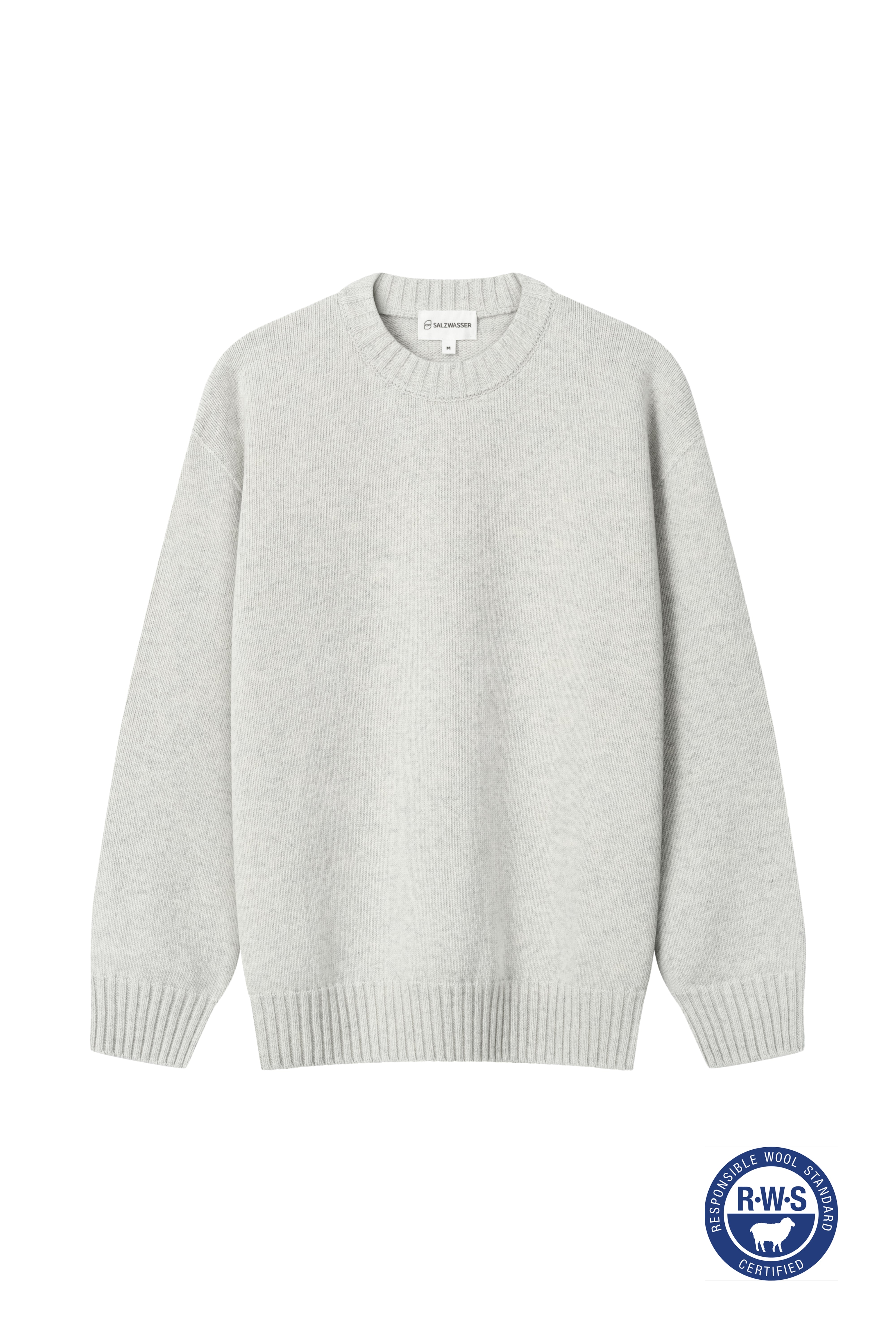 Wollpullover Toni Grau-meliert von Salzwasser