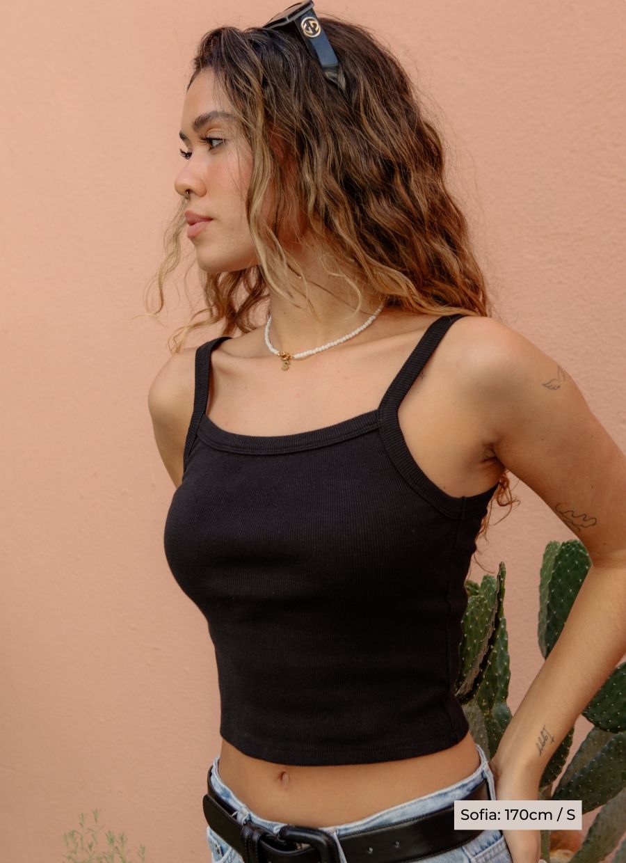 Isla Tank Top - Black - Narah Soleigh