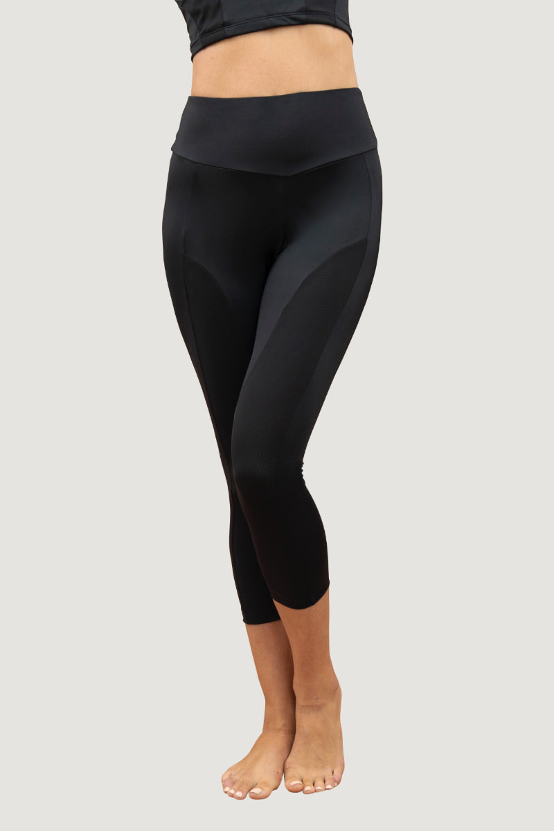 Schwarze Leggings Kathmandu KTM aus Econyl® Regenerated Nylon von 1 People