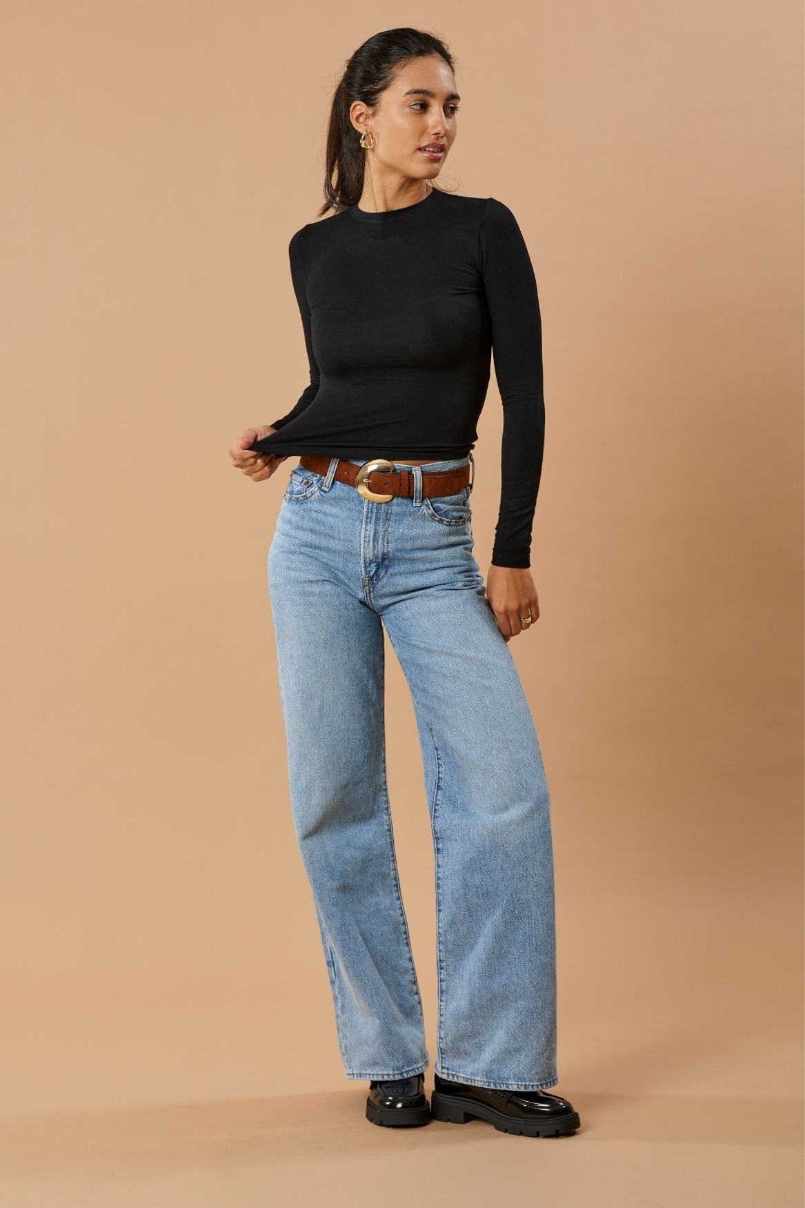 Longsleeve Liv Micro Modal - Black - Narah Soleigh | Luxe Line